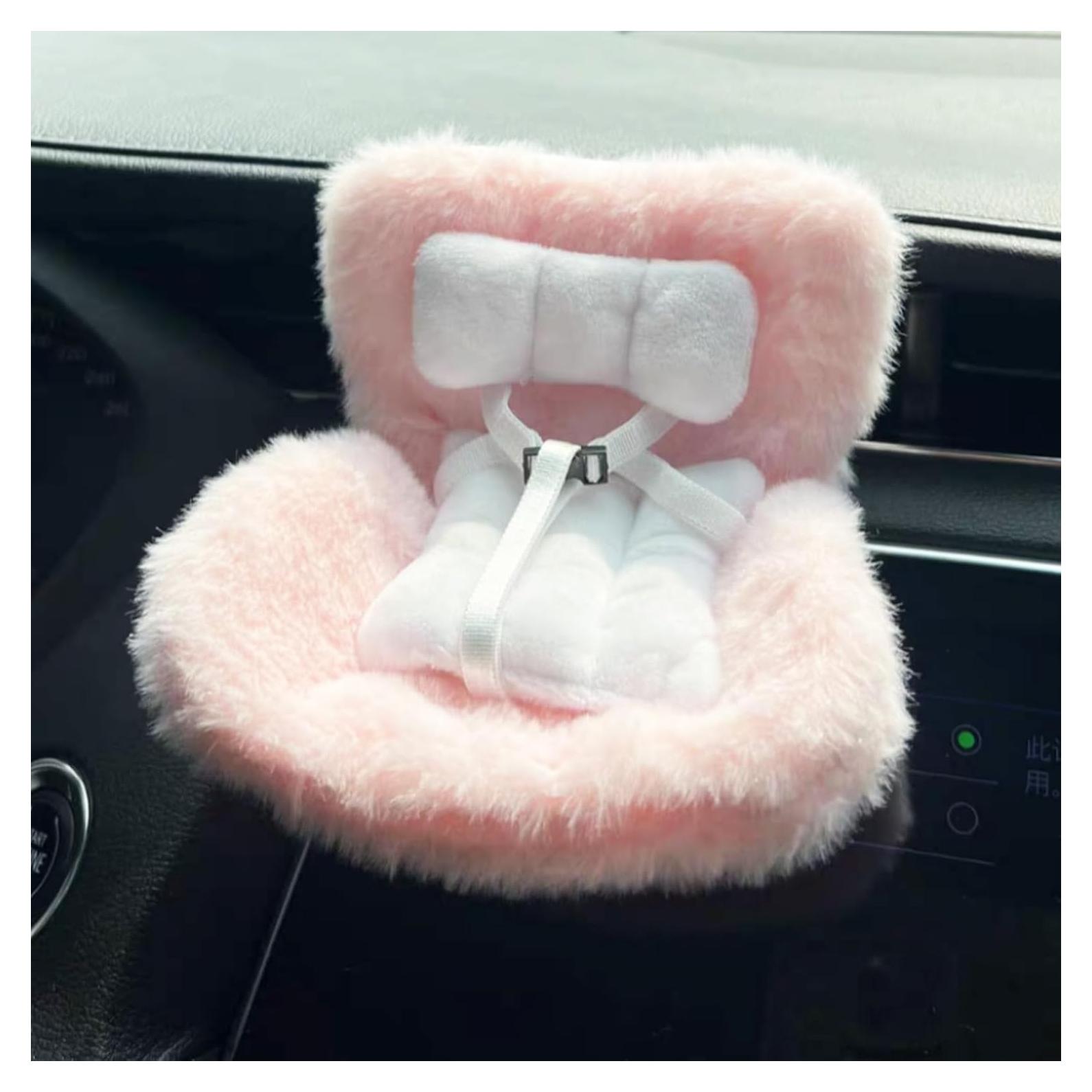Asiento de Coche para Muñecas Lukax Rosa 15.2x6.9x10.2cm