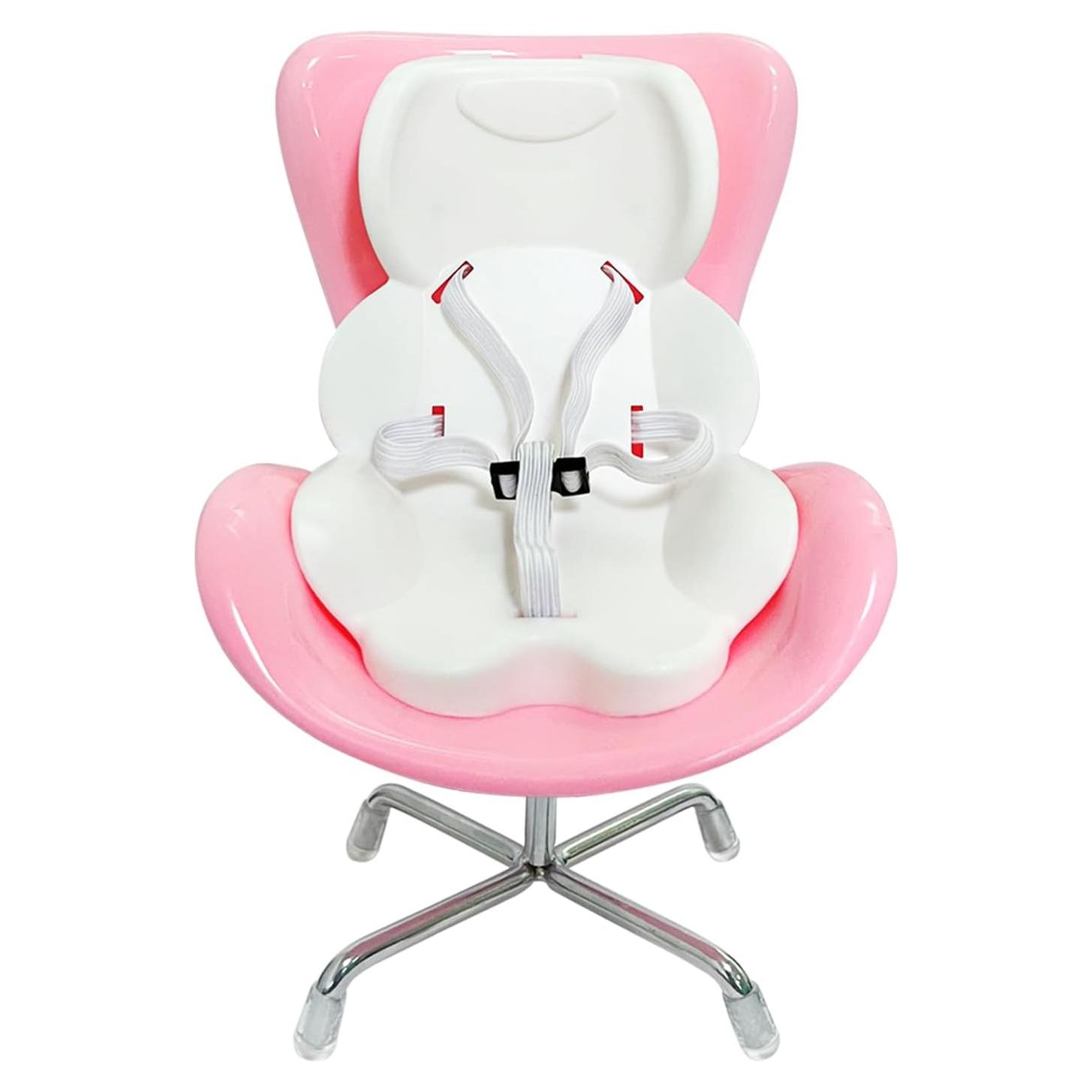 Asiento de Coche para Muñecas ApisNest Rosa 15-17cm con Clip