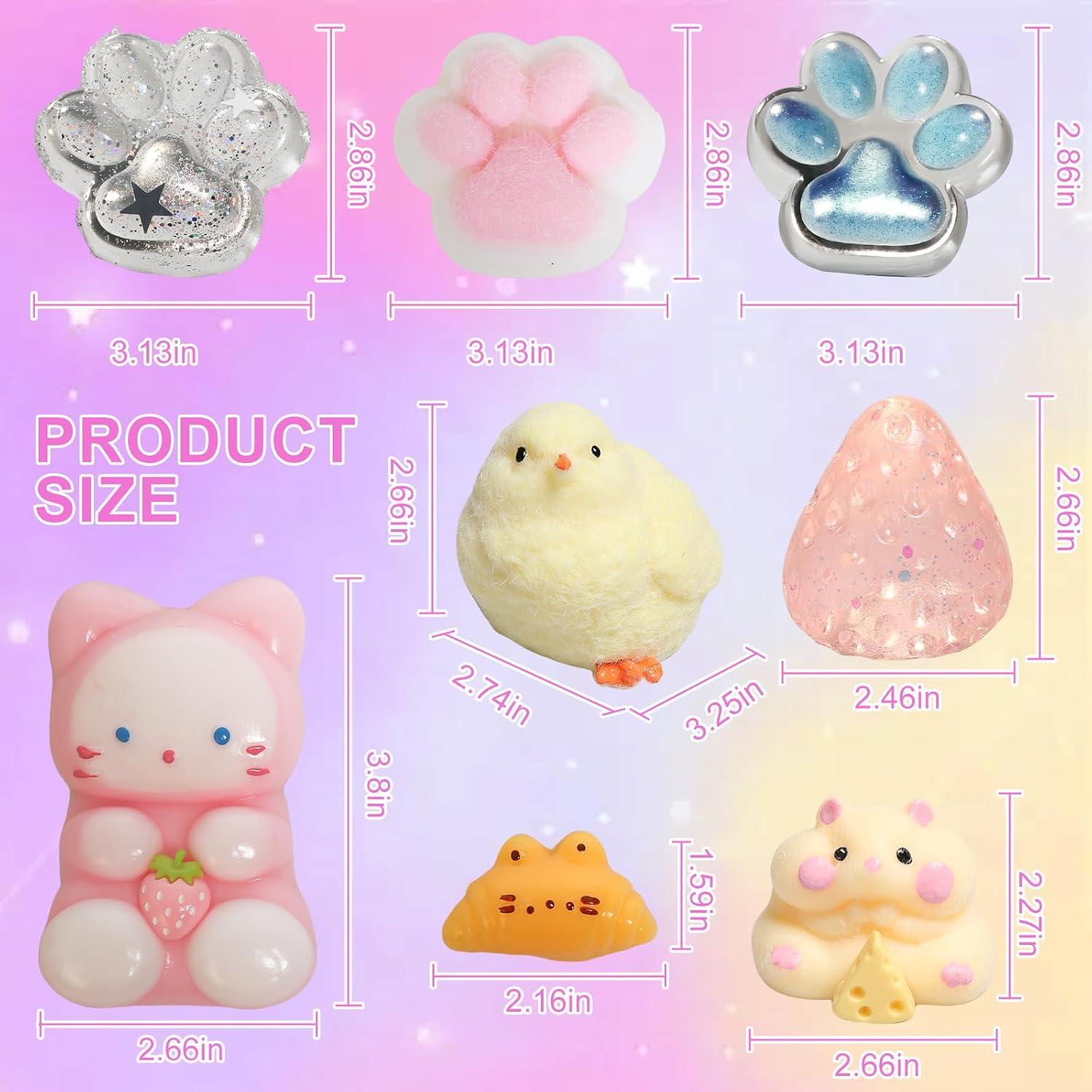 Kit de Juguetes Antiestrés Squishy 19 Piezas - Ideal Niños 4-12 Años