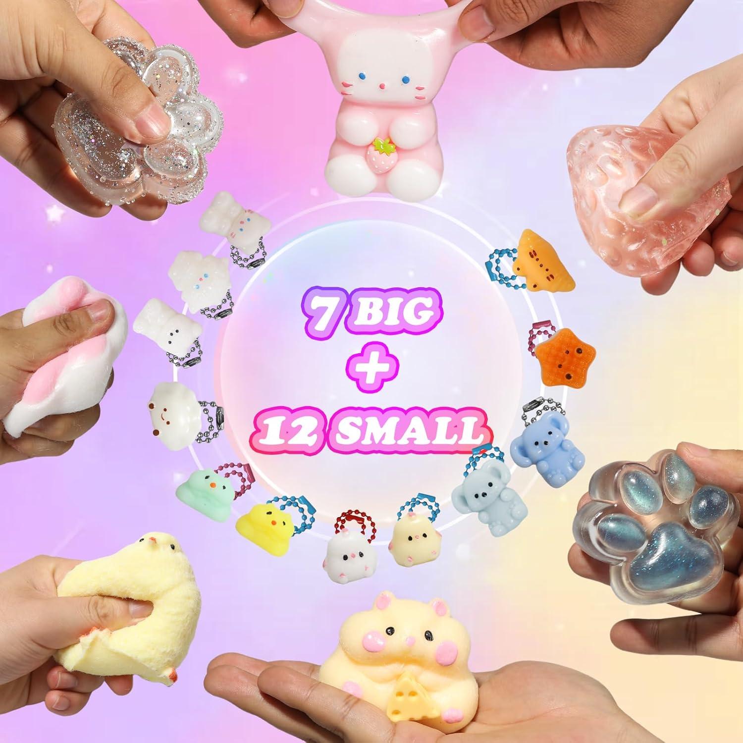 Kit de Juguetes Antiestrés Squishy 19 Piezas - Ideal Niños 4-12 Años