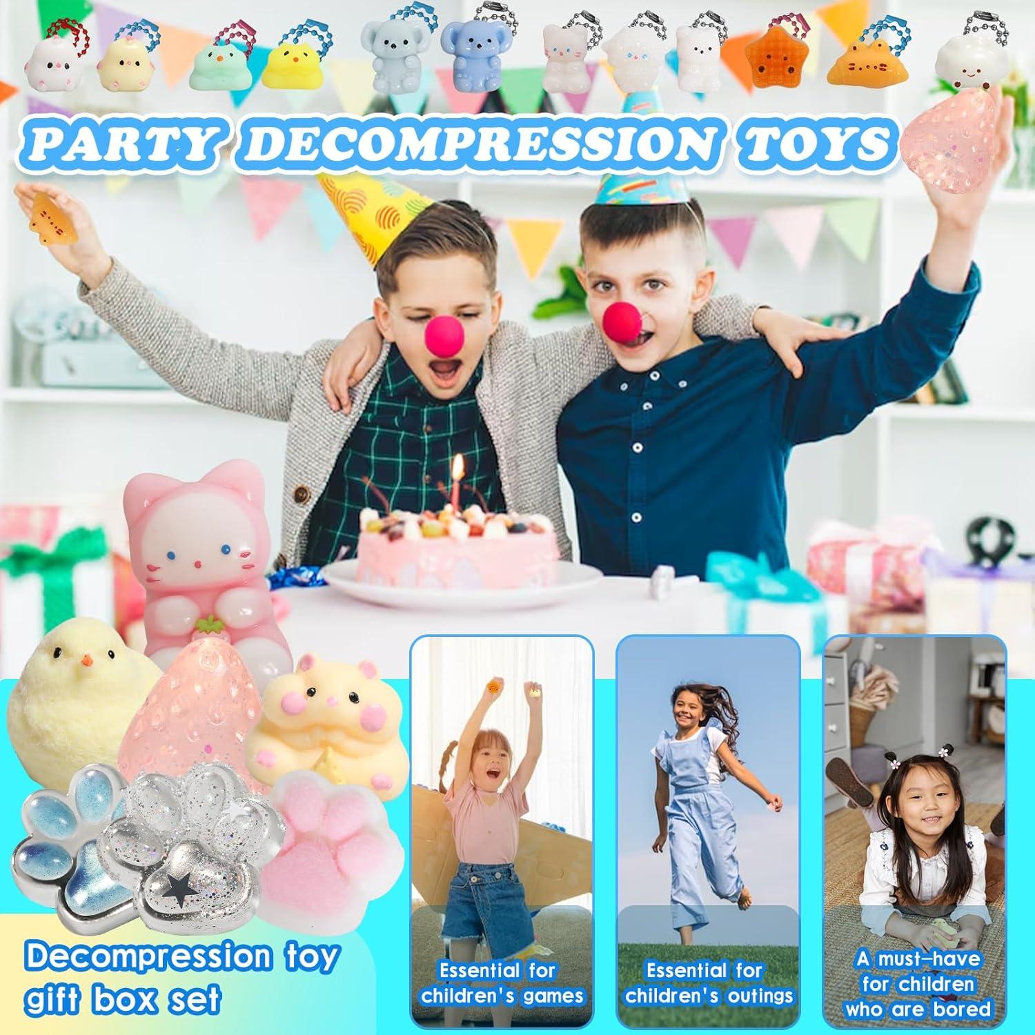 Kit de Juguetes Antiestrés Squishy 19 Piezas - Ideal Niños 4-12 Años