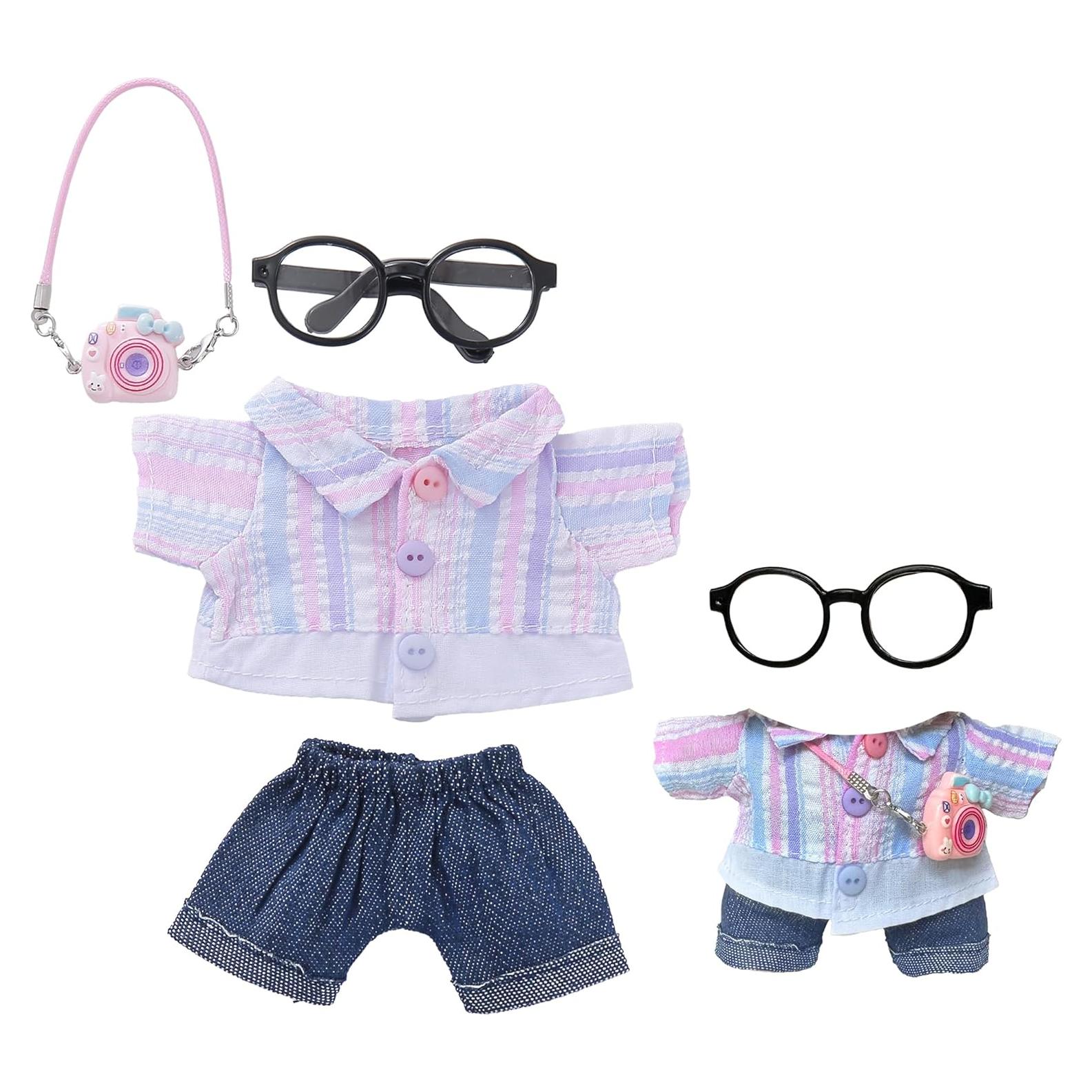 Conjunto de Ropa para Muñecas de 17cm YJLUMI - 4 Piezas Estilo Viaje