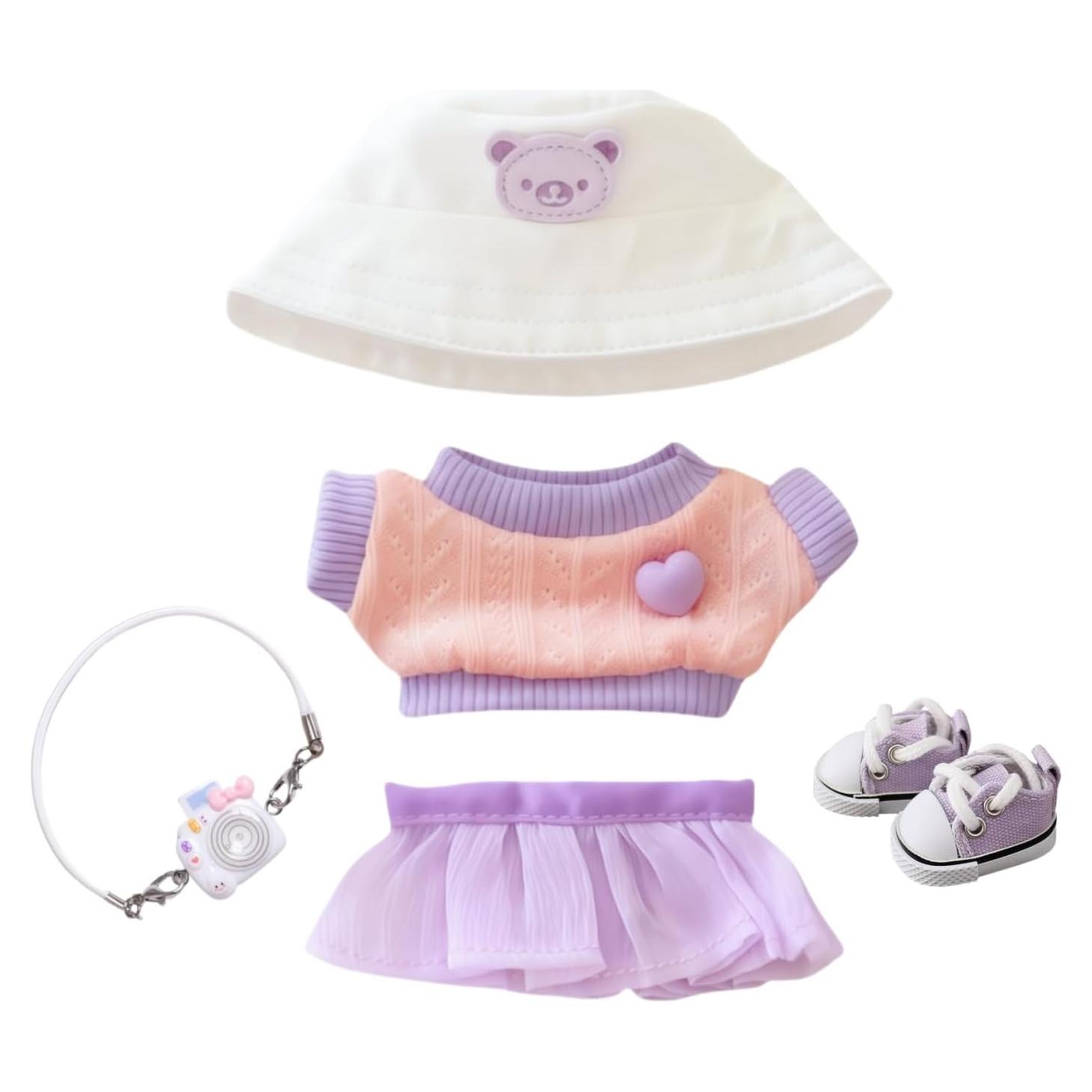 Conjunto Ropa para Muñeca 17cm Xinbalove 5 Piezas Kawaii