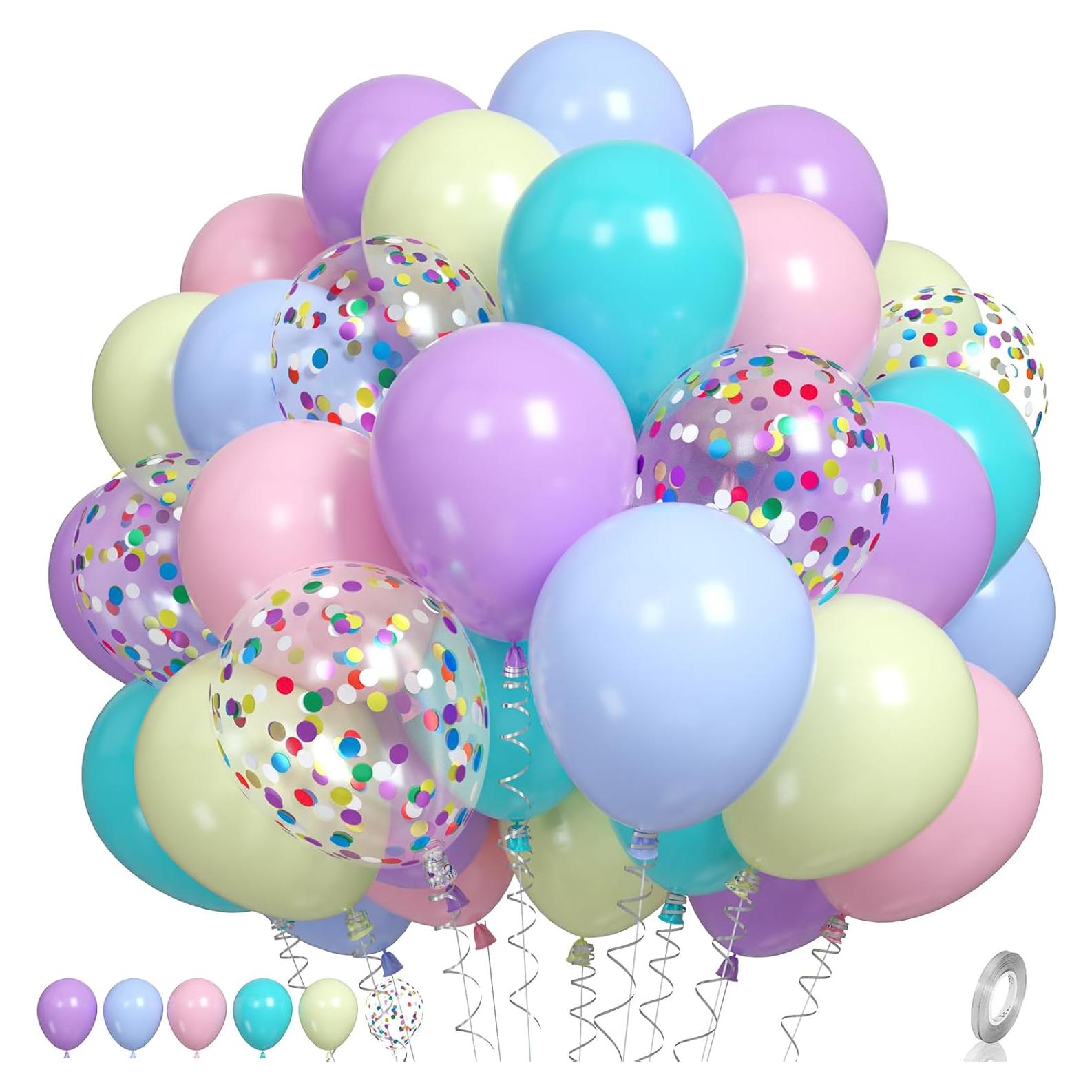 Juego de Globos Pastel 12" Paready - 61 Piezas Multicolor