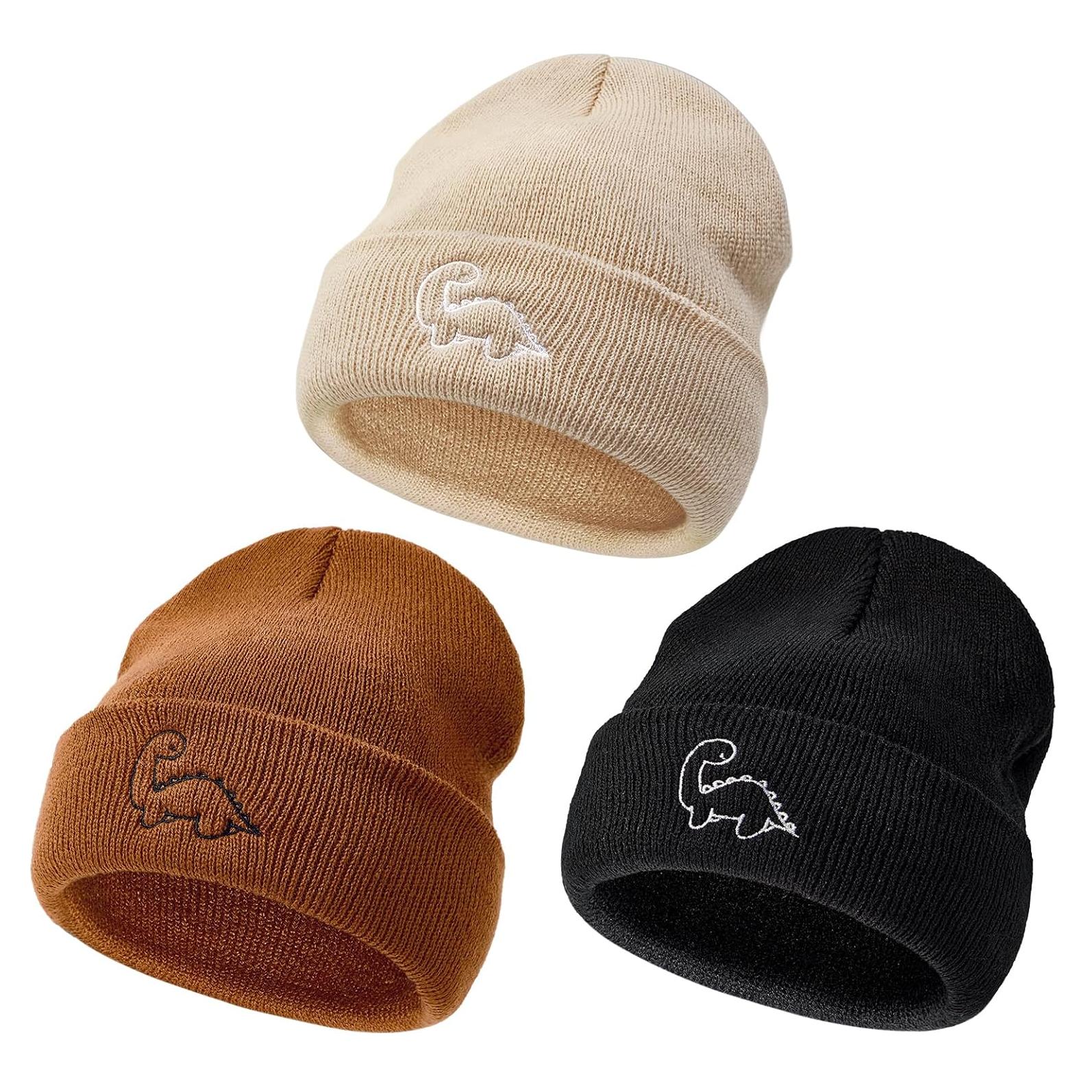 Gorrito de Invierno Unisex Durio con Diseño de Dinosaurio 0-3 Años