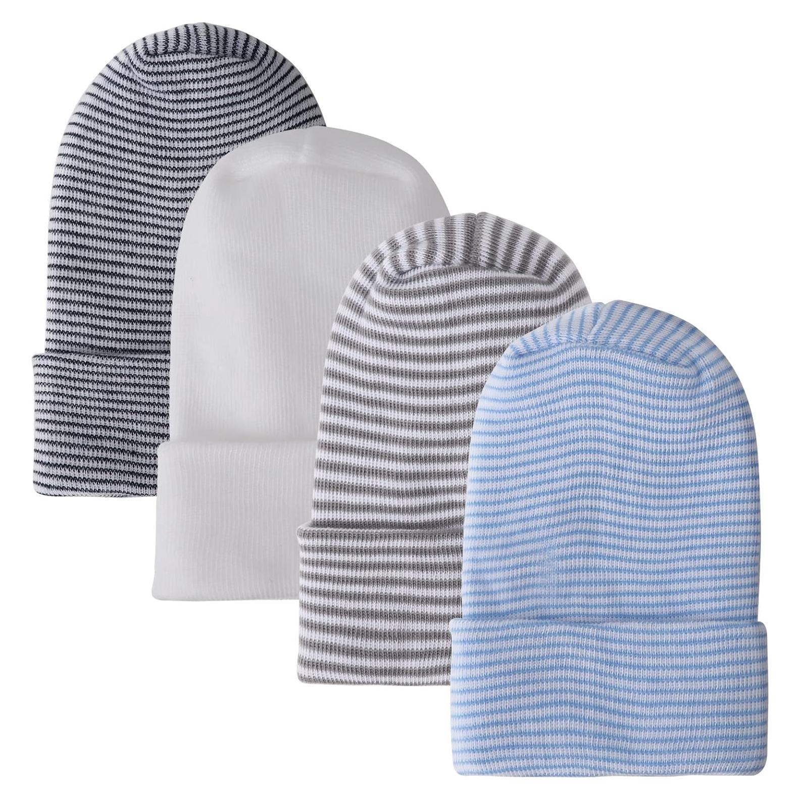 Gorros de Hospital para Recién Nacidos DRESHOW 4 Piezas Algodón