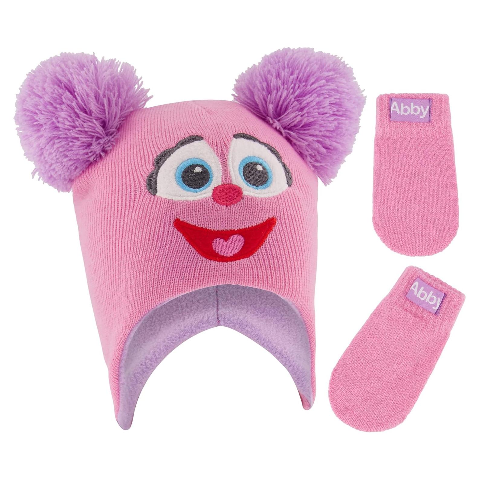 Gorro de Invierno y Manoplas Plaza Sésamo Abby Cadabby 2-4T