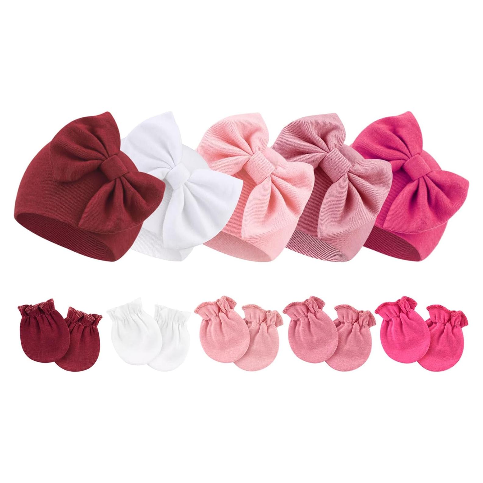Conjunto de Gorro y Manoplas AQOKKA para Bebés 0-6 Meses