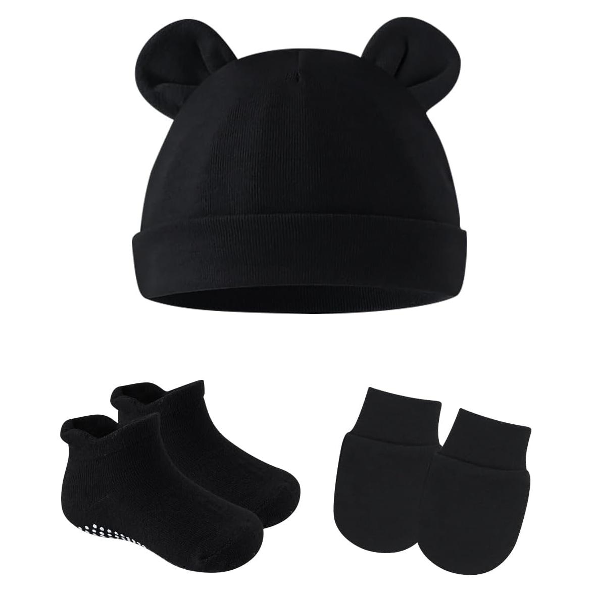 Conjunto de gorro, mitones y calcetines para bebés Zurlefy