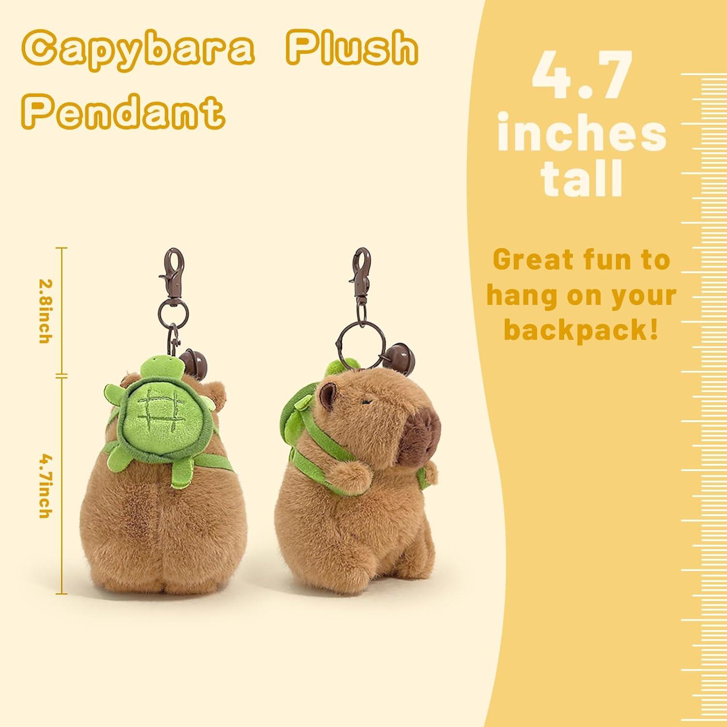 Llavero de Peluche Capibara Adorlynetty 12 cm Suave