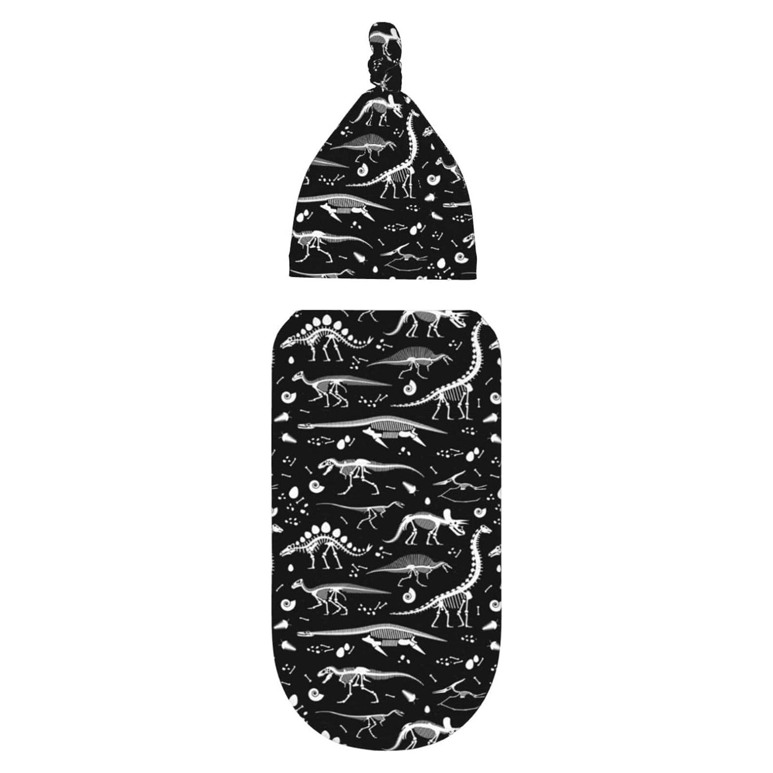 Manta Envueltos Bebés Ykklima Dinosaurio 53x29 cm con Sombrero