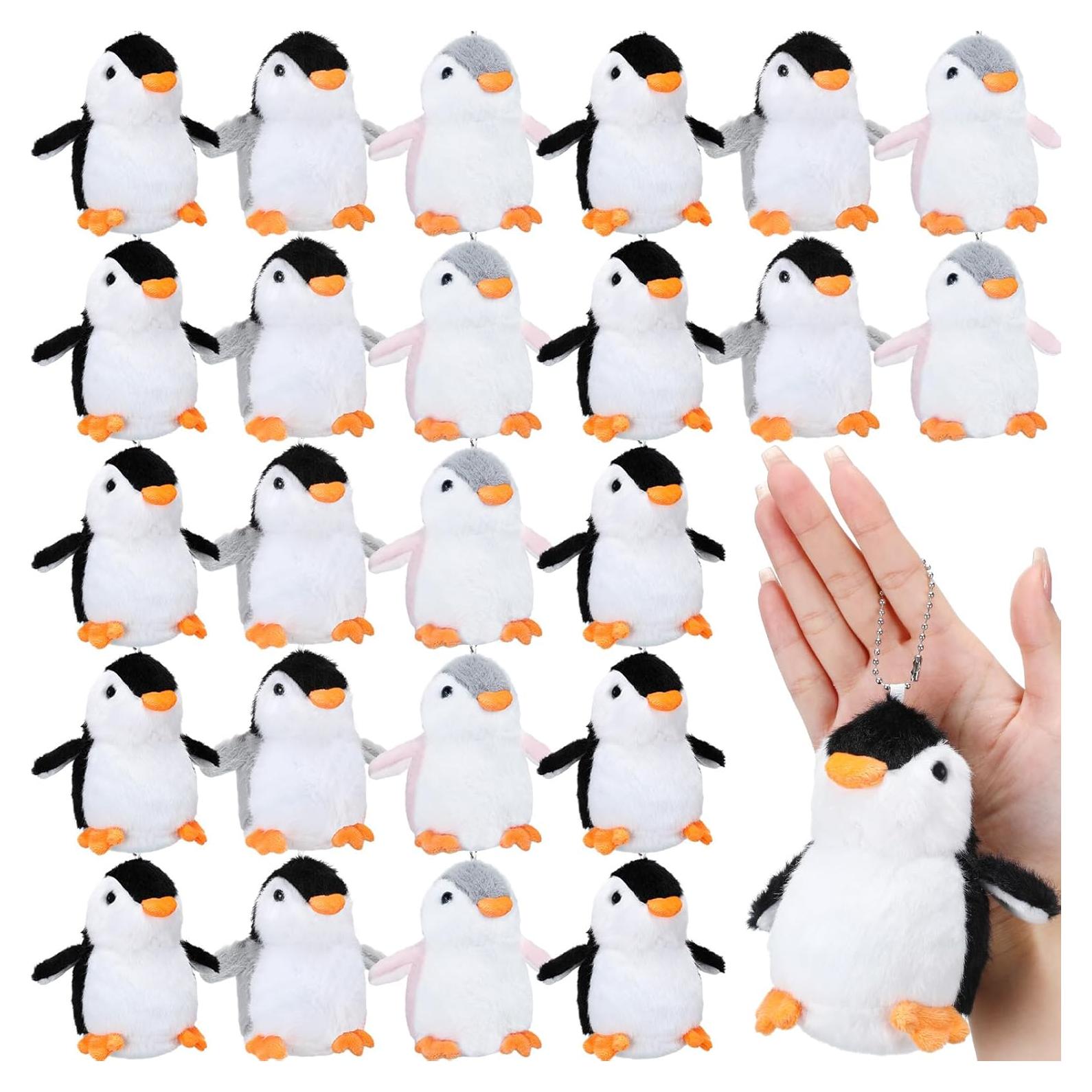 Shappy 24 Pcs Mini Pingüinos de Peluche 14 cm para Fiestas
