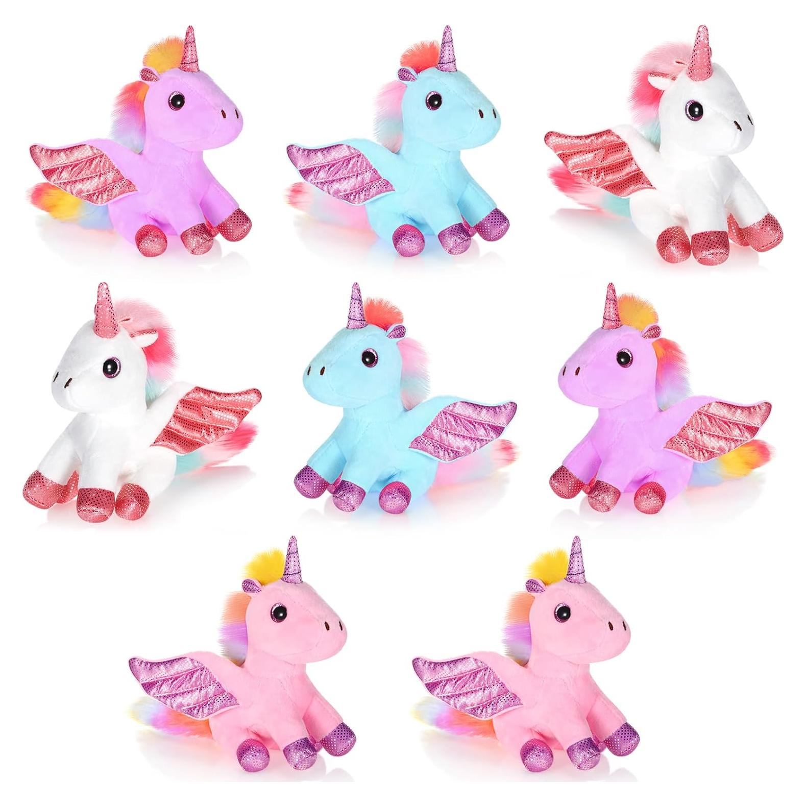 8 Mini Juguetes de Unicornio de Peluche Sumind 14 cm