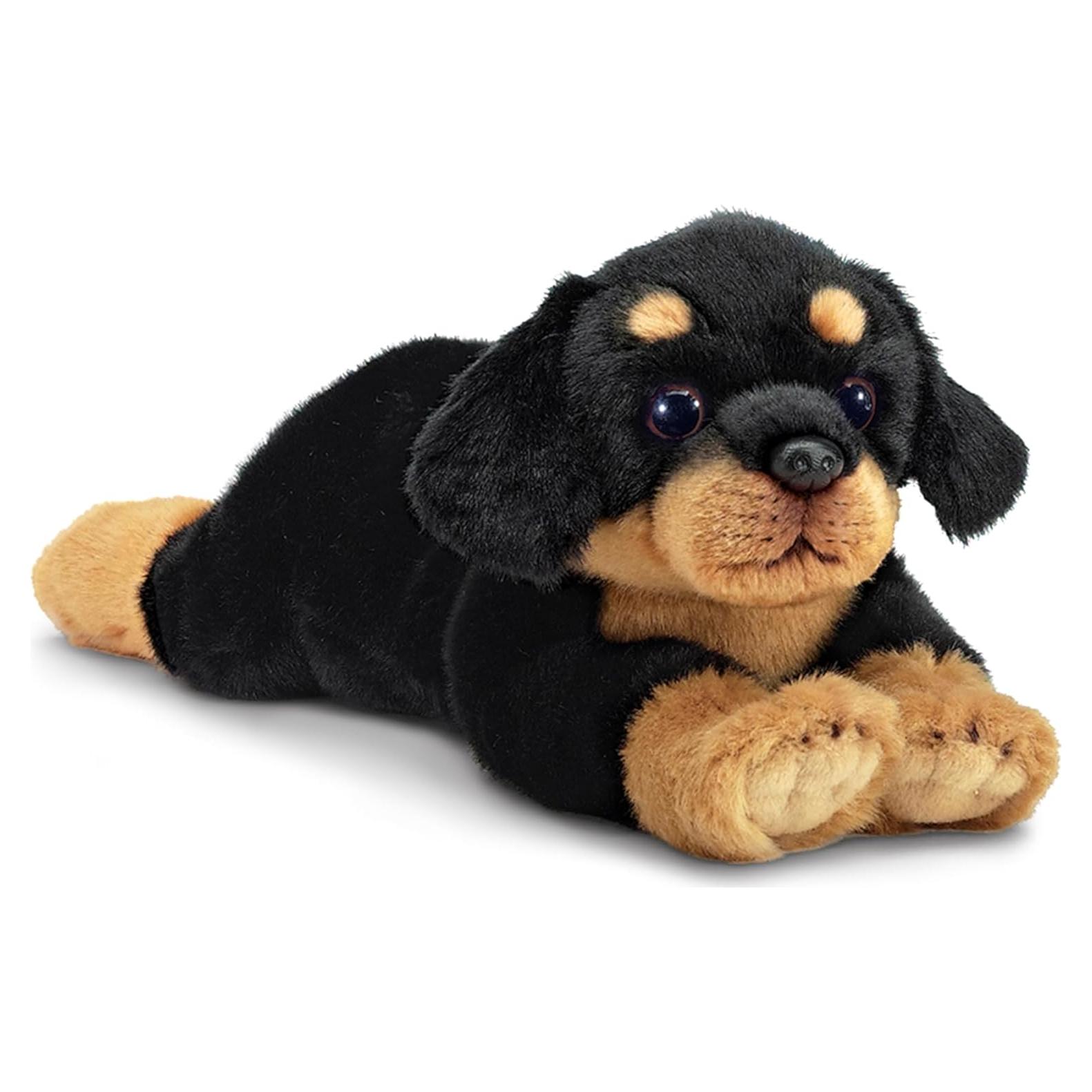 Peluche Rottweiler Bearington Gunner 38 cm Suave y Realista