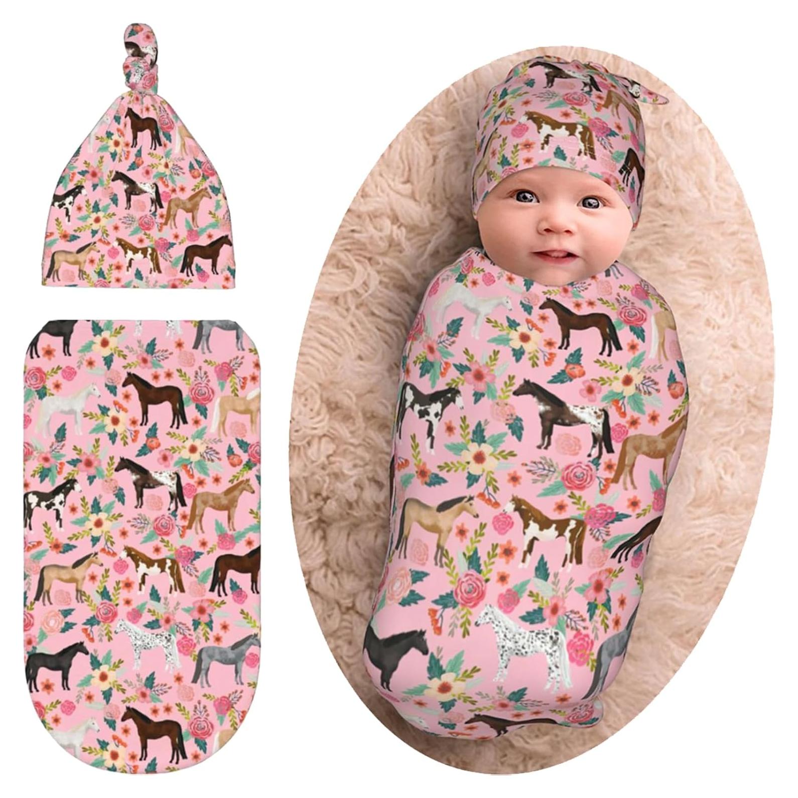 Conjunto de Manta de Arrullo y Gorro Rosa Muitanerkd