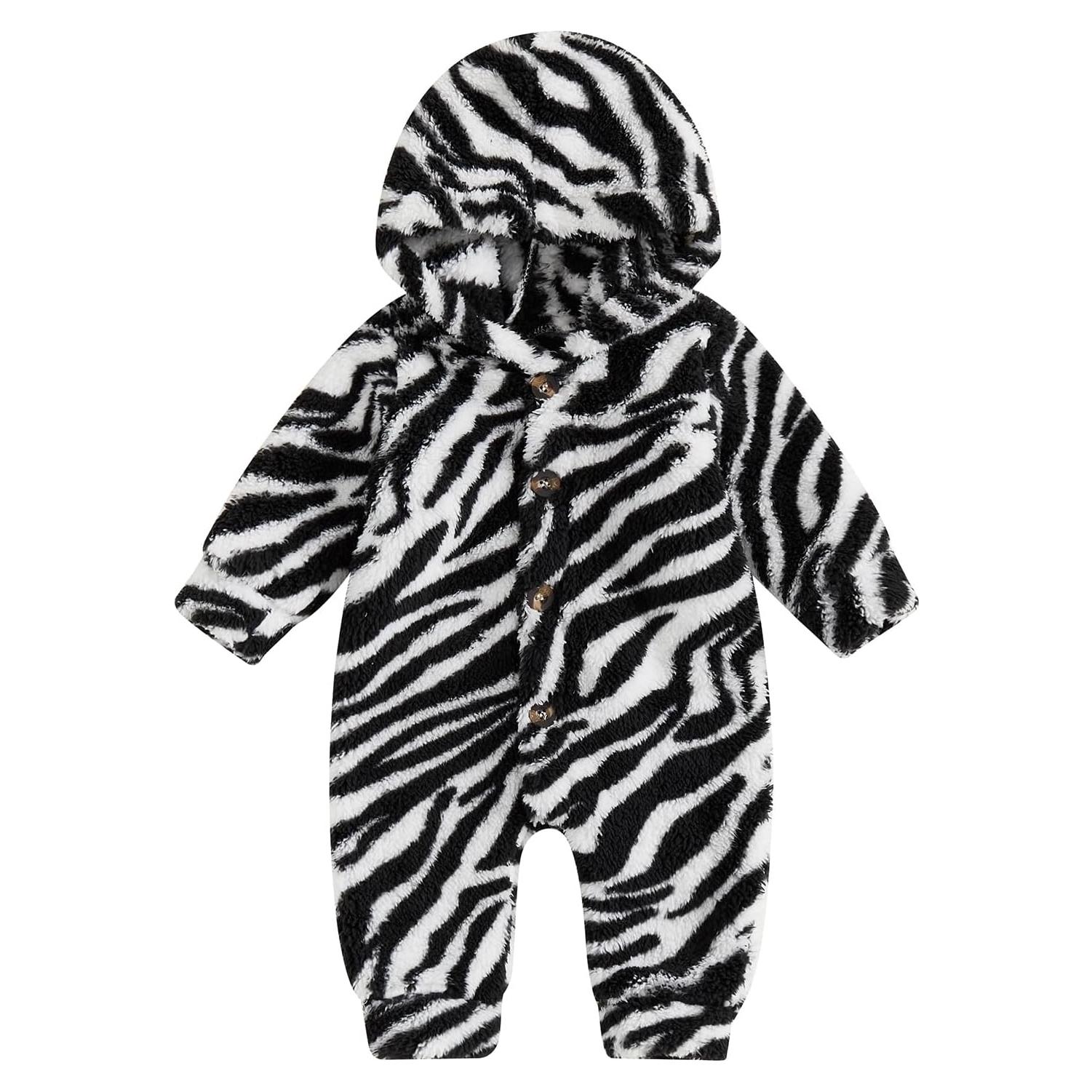 Mono de Felpa para Recién Nacidos Niños Niñas 6-9 Meses Cebra