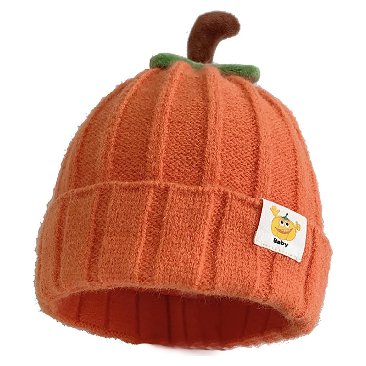 Gorro de Punto Calabaza Invierno Bebé Niños 0-4 Años