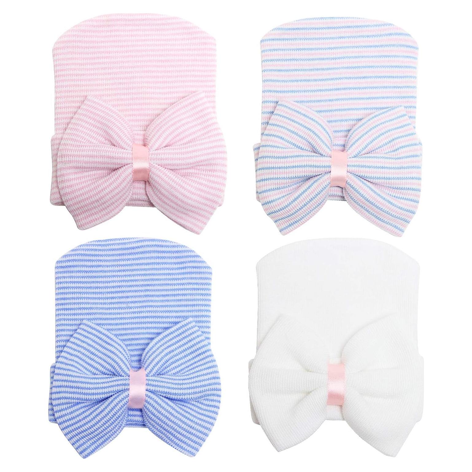 Sombrero de Lazo para Bebés Zando Algodón Suave 0-3 Meses