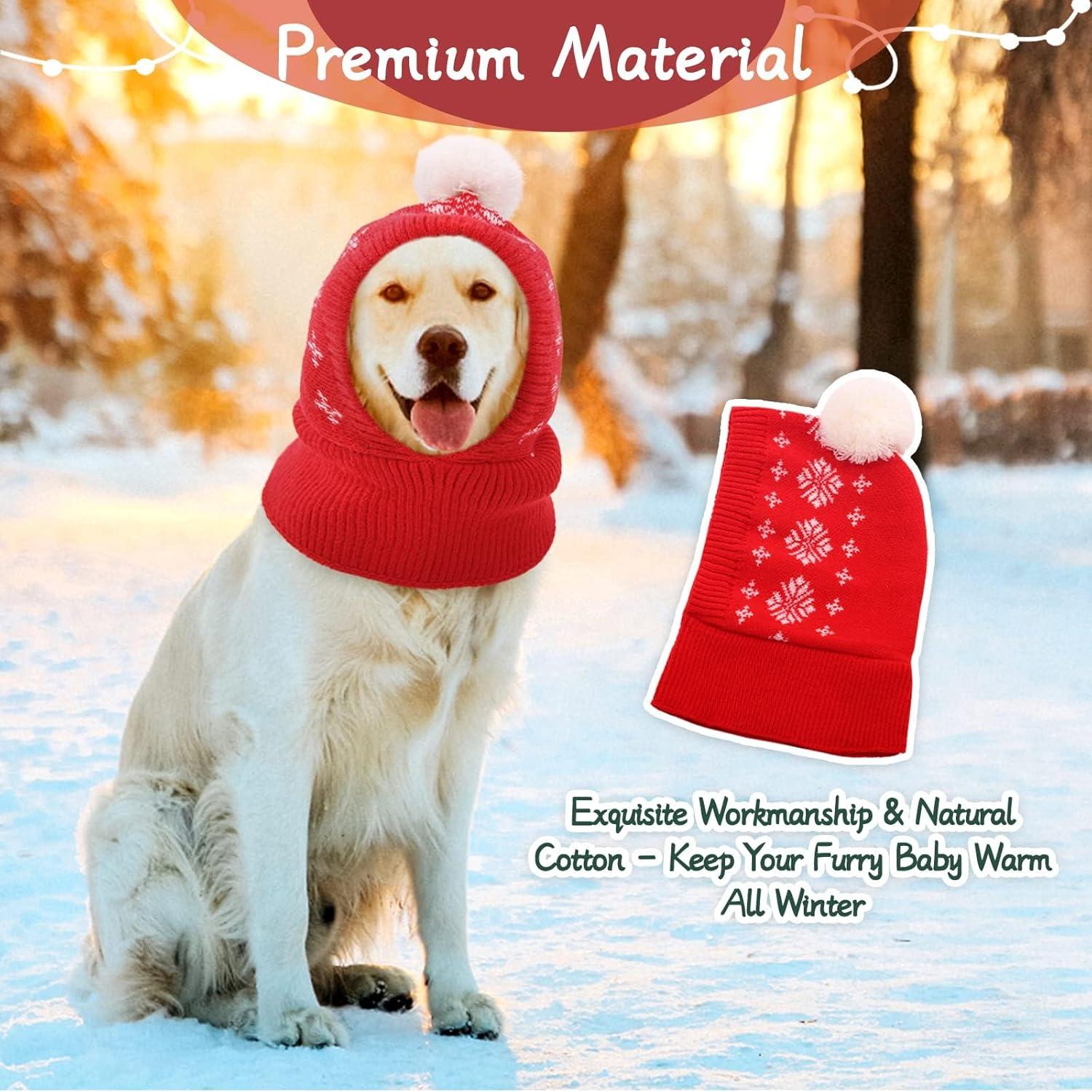 Sombrero de Invierno para Perros Kuoser - Gorro Navidad Rojo