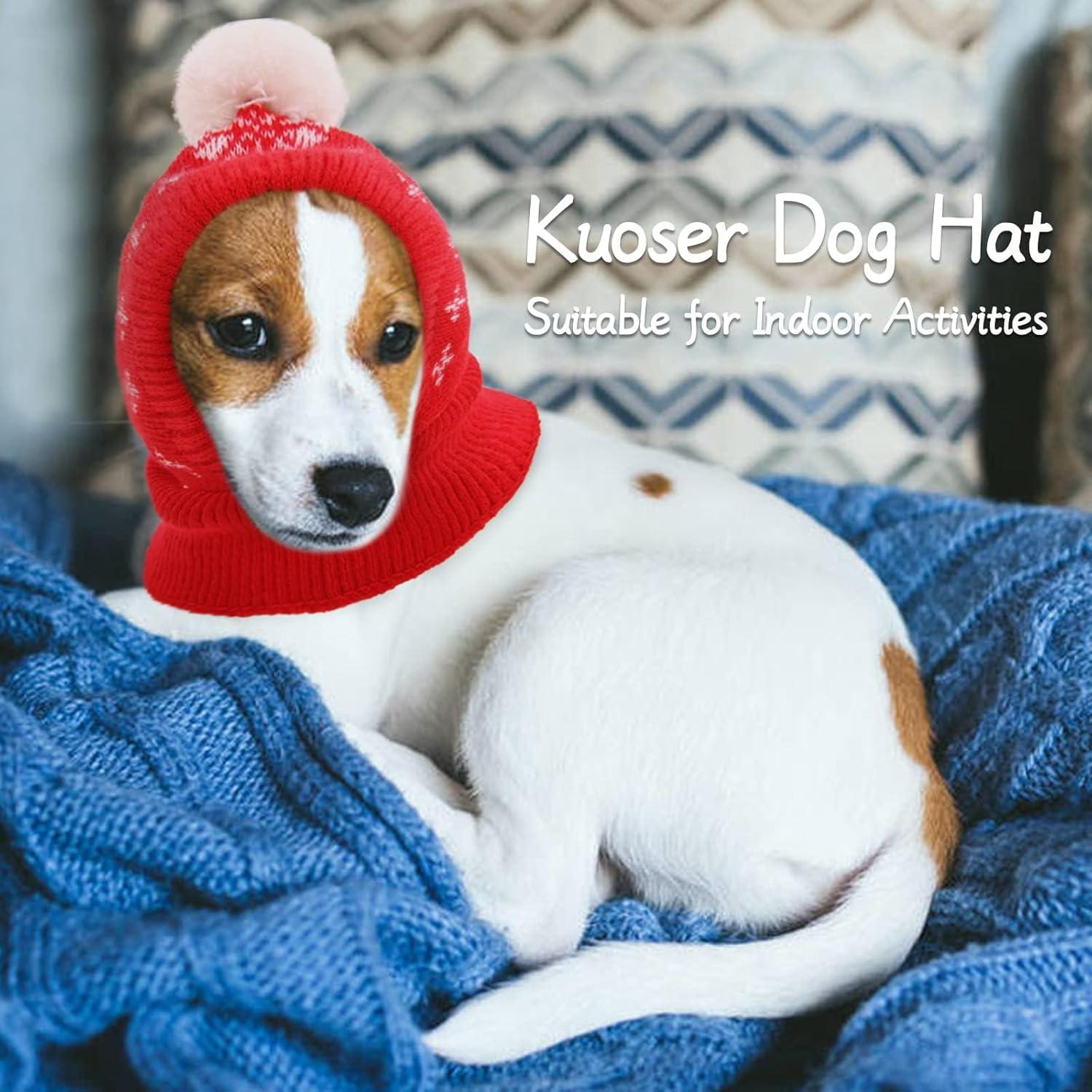 Sombrero de Invierno para Perros Kuoser - Gorro Navidad Rojo