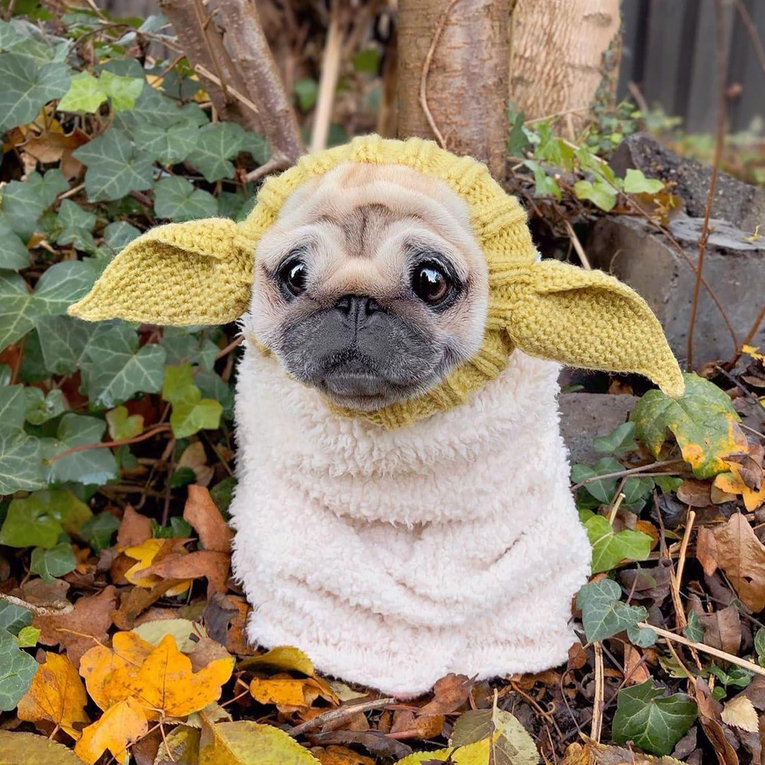 Disfraz Snood Baby Yoda Verde Mediano Zoo Snoods para Perros