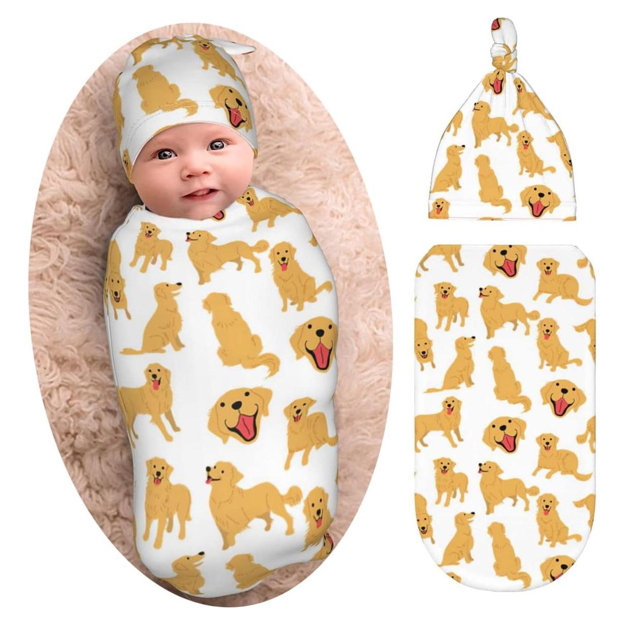 Manta de Envolver para Bebés Osvbs con Gorro - 29x52.8 cm