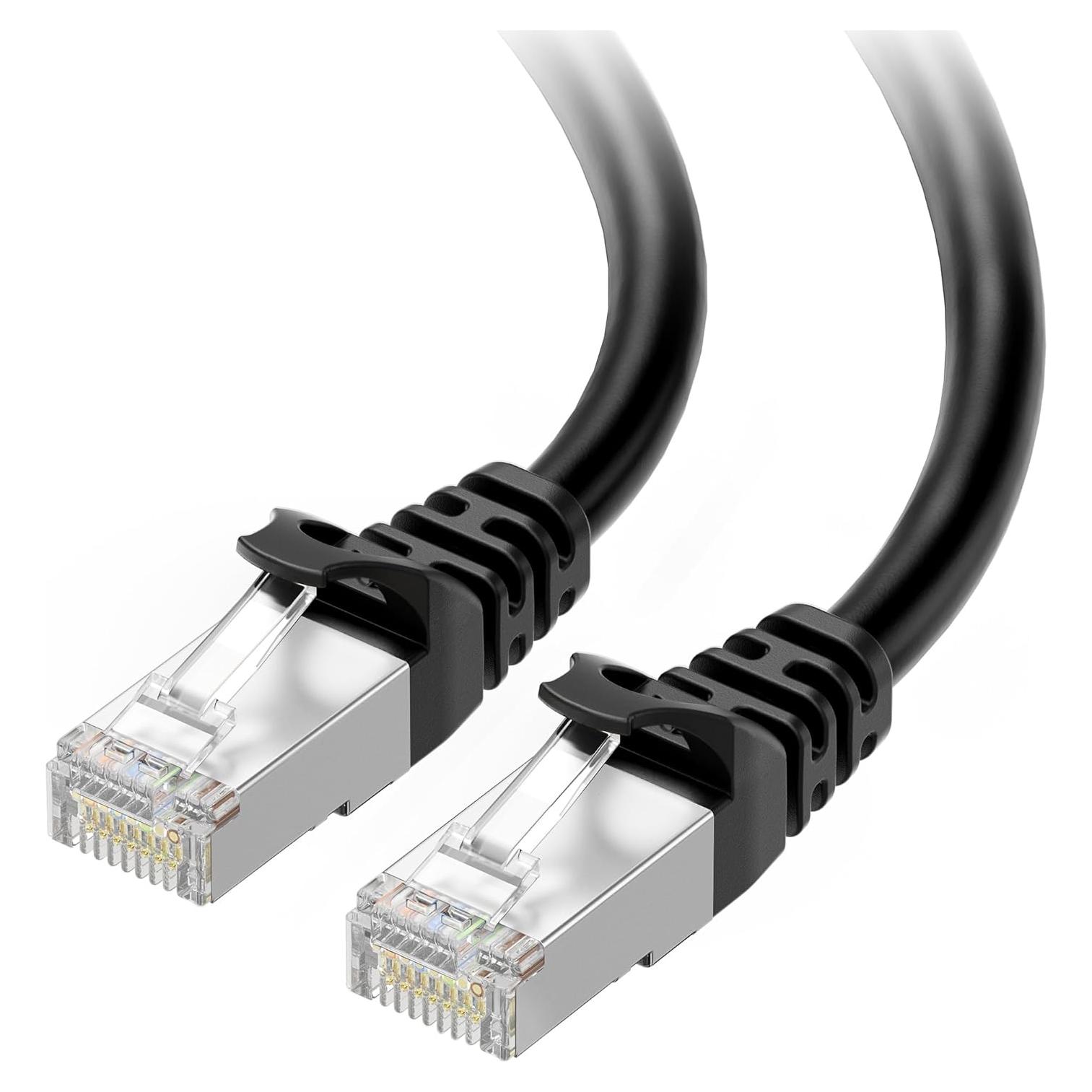 Cable Ethernet Cat 6A Blindado 0.3m Cable Matters Negro