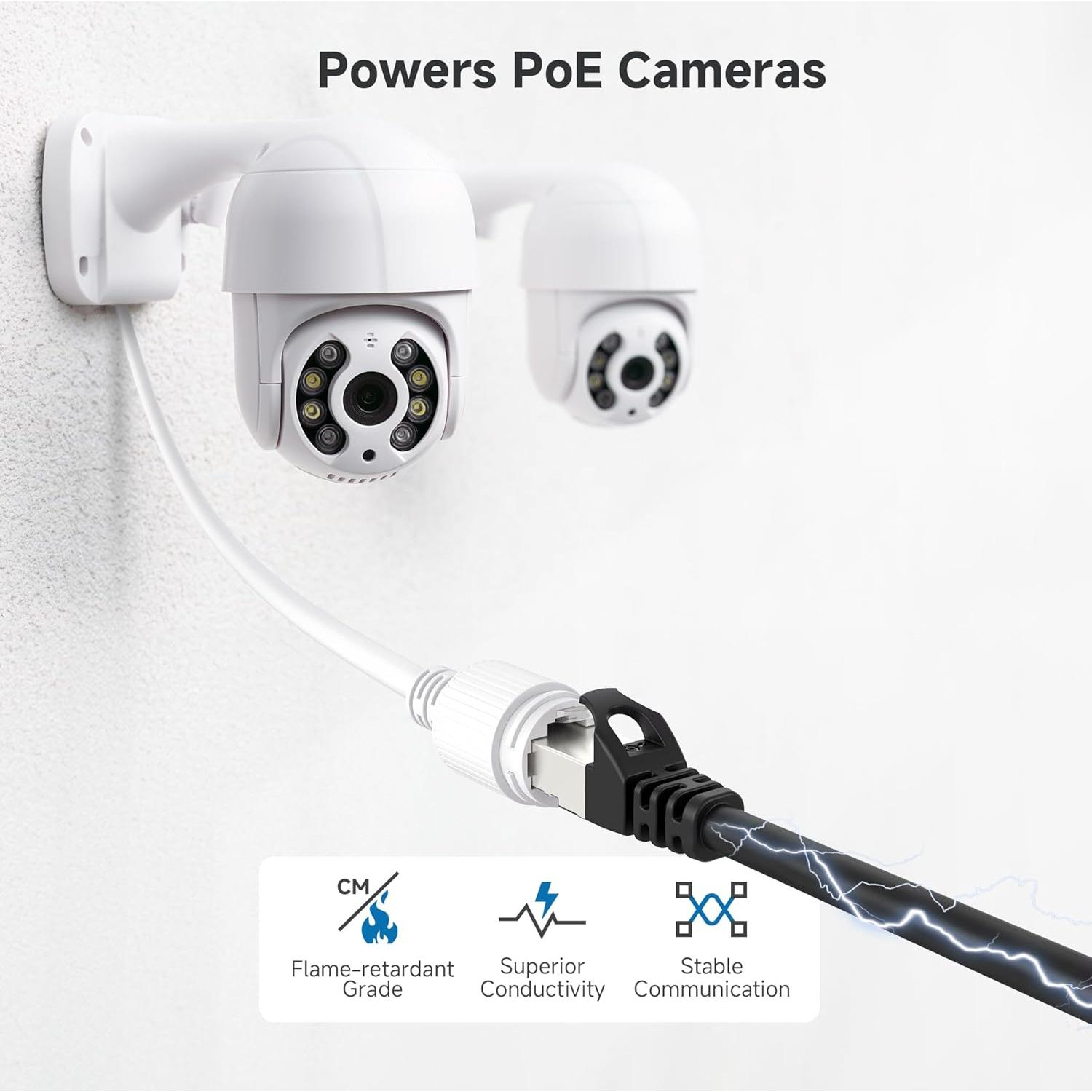 Cable Ethernet Cat 6A Blindado 0.3m Cable Matters Negro