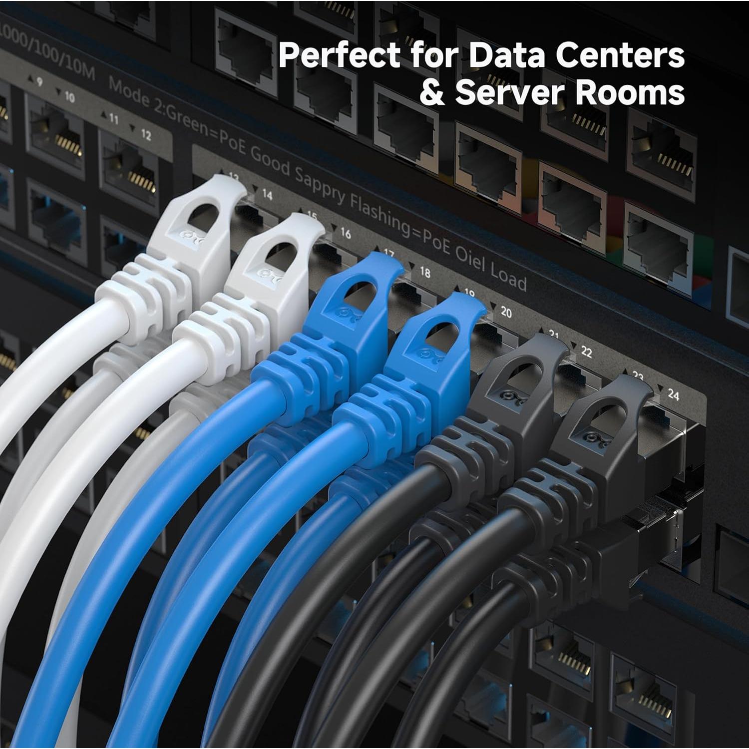 Cable Ethernet Cat 6A Blindado 0.3m Cable Matters Negro