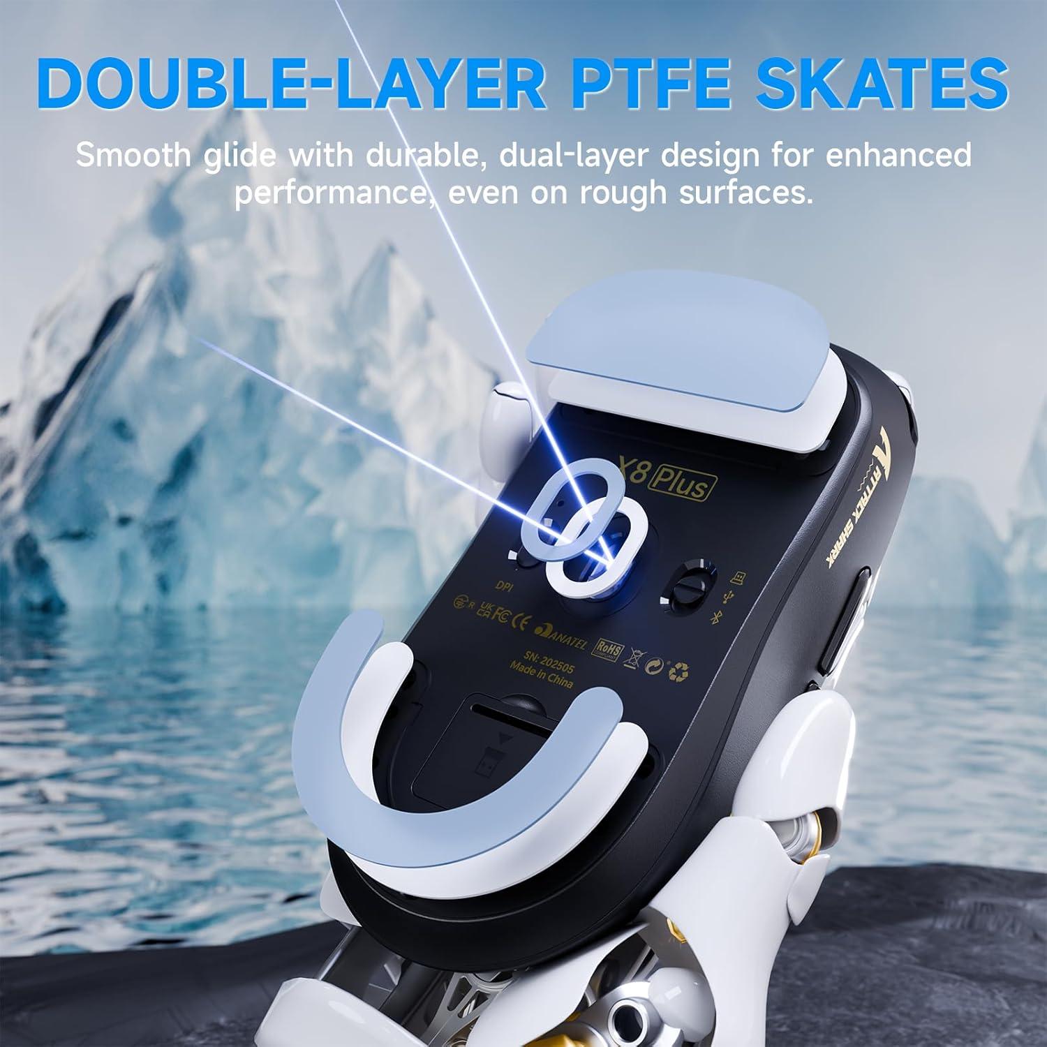 Ratón Gaming Inalámbrico ATTACK SHARK X8Plus 55g 40K DPI