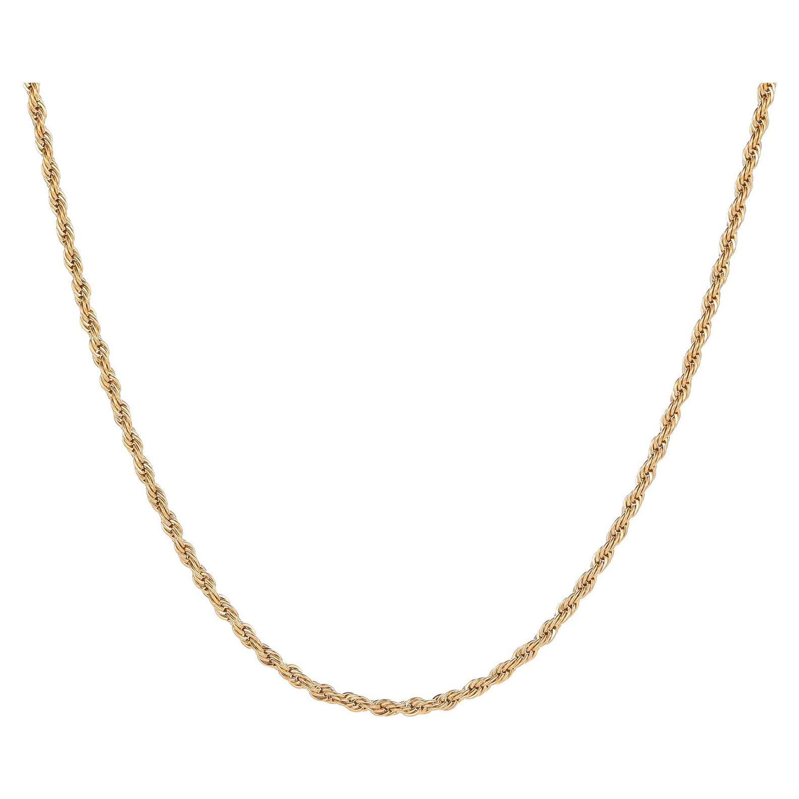 Collar de Cadena de Oro 18K para Mujeres 40.64 cm Dainty