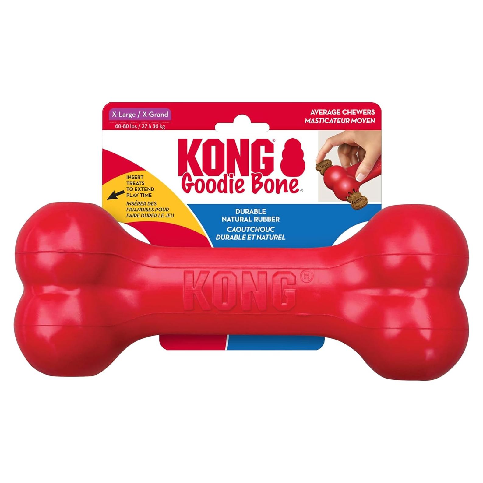 KONG Goodie Bone - Hueso de Goma Natural para Perros X Grande