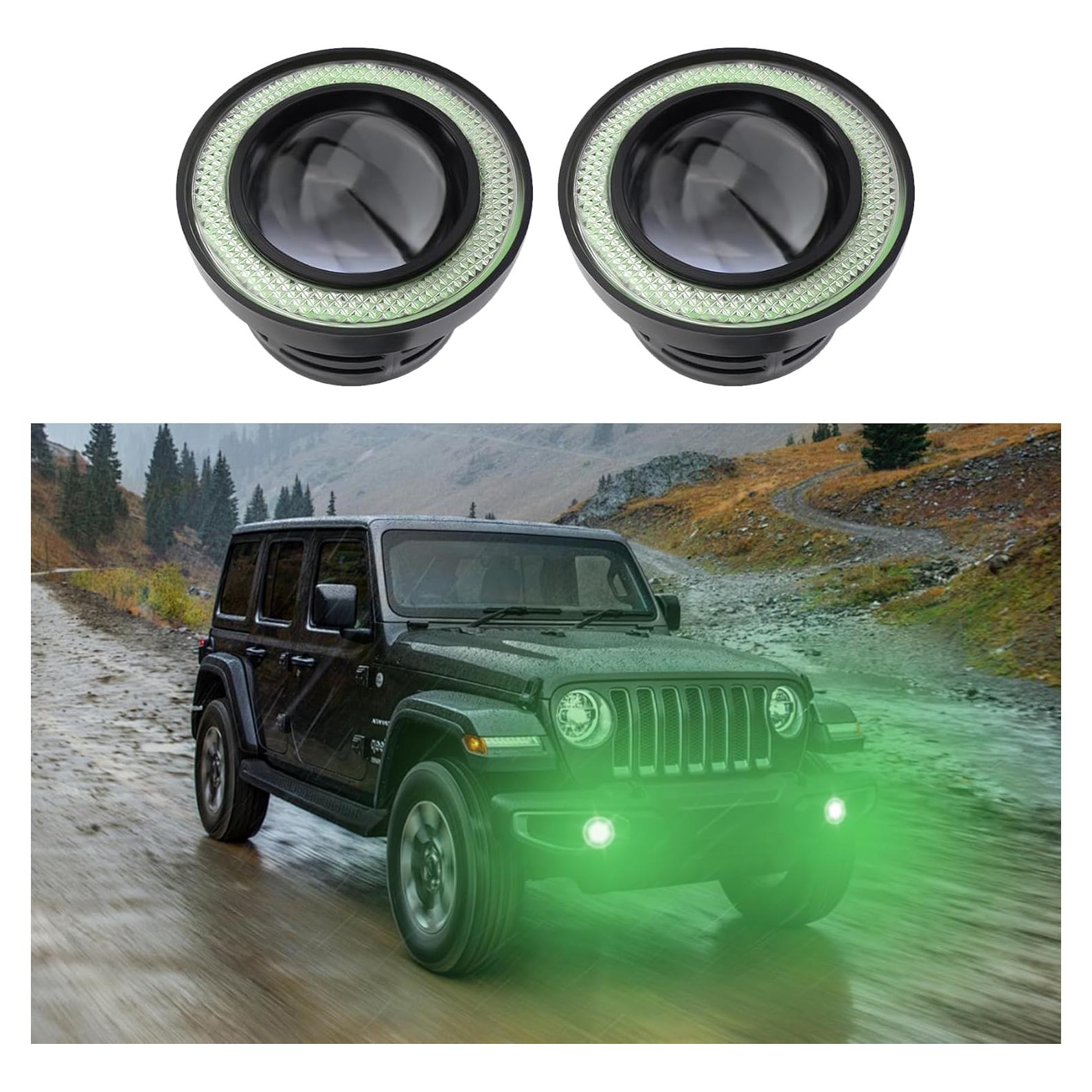 Luces de Niebla LED HEVLE 2.5'' Universales Verde 30W