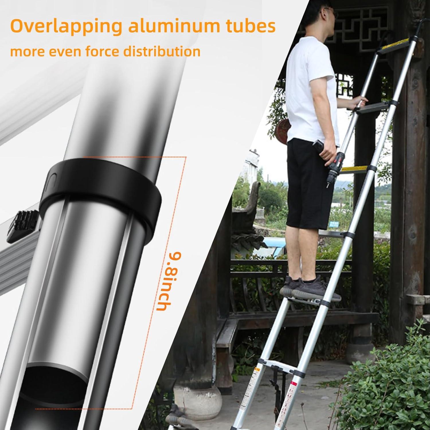 Escalera Telescópica ZenAscend 2.01m Plegable Ligera 150kg