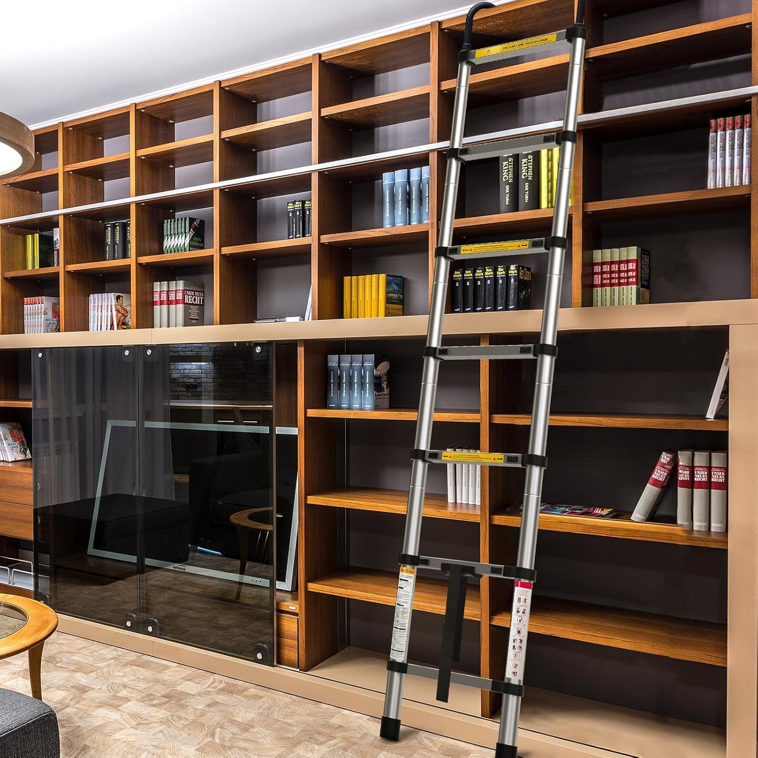 Escalera Telescópica ZenAscend 2.01m Plegable Ligera 150kg