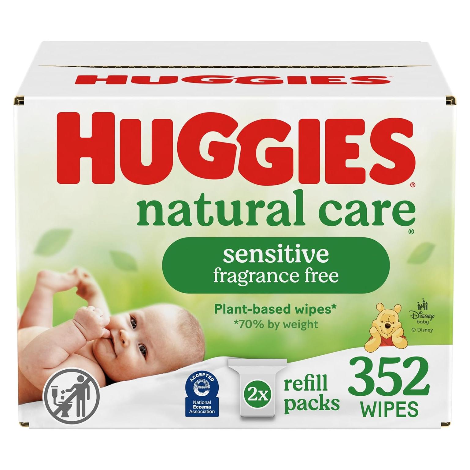Toallitas Huggies Natural Care Sensibles 352 Unidades Sin Fragancia