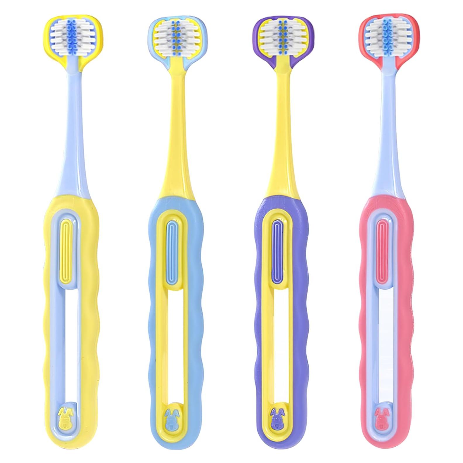 Cepillo de Dientes para Niños 3 Lados FOREVIVE 4-Pack