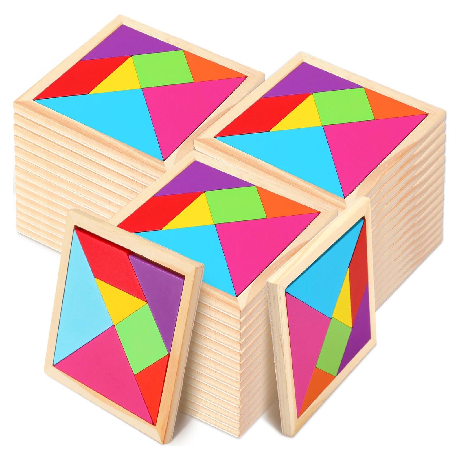 Rompecabezas de Tangram de Madera Shappy 36 Piezas Educativo
