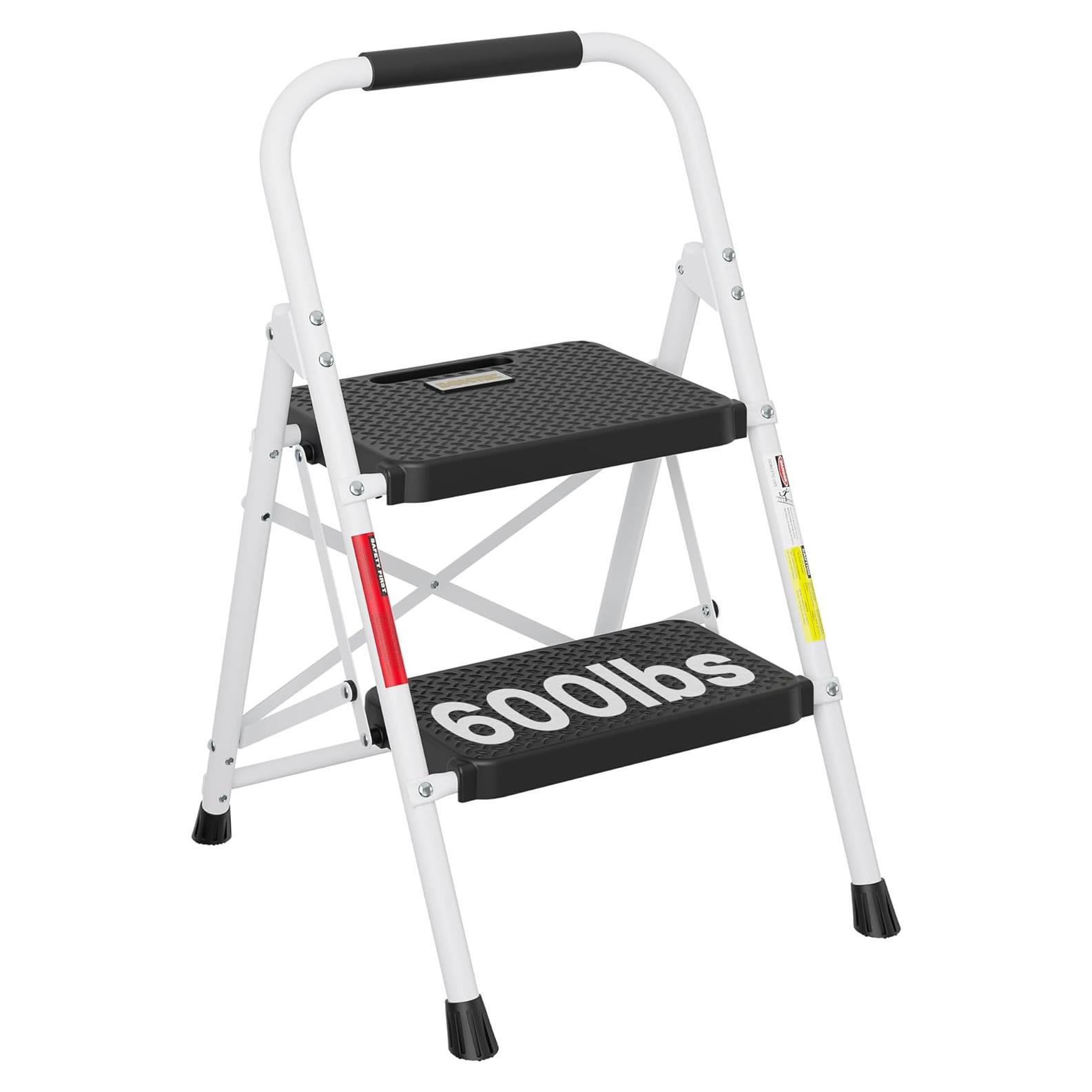 Escalera Plegable BONTEC 2 Peldaños 272kg Antideslizante