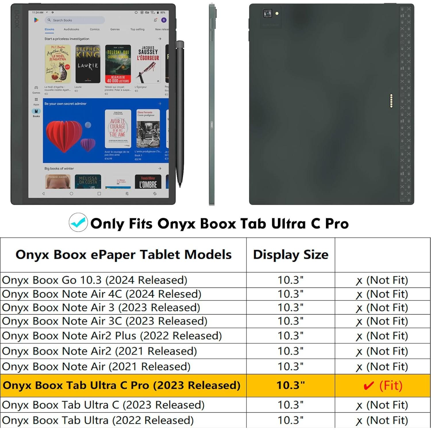 Funda Magnética BOZHUORUI para Tableta Boox Tab Ultra C Pro 10.3"