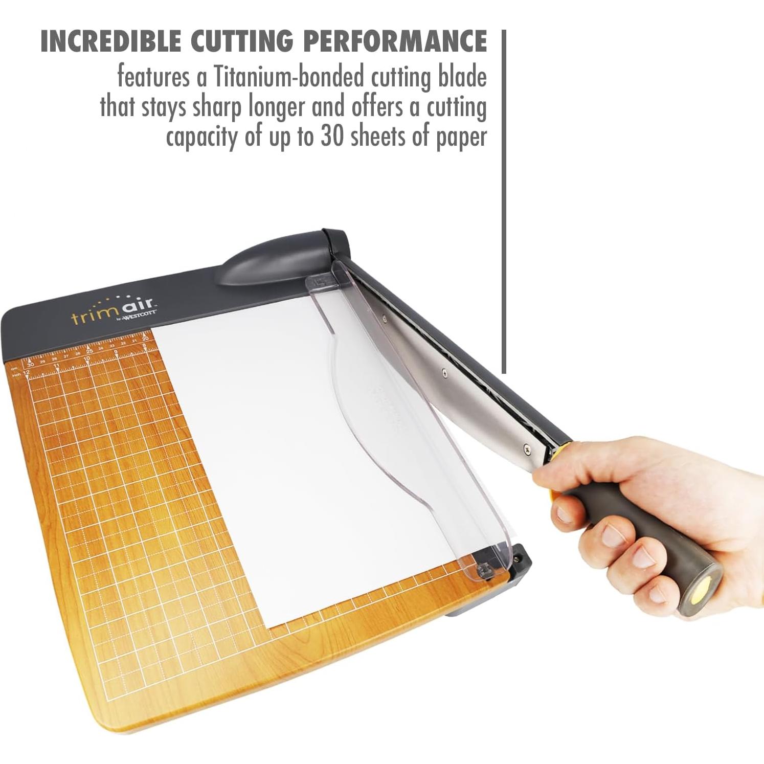Cortadora de papel guillotina Westcott TrimAir 30 hojas 30.5 cm
