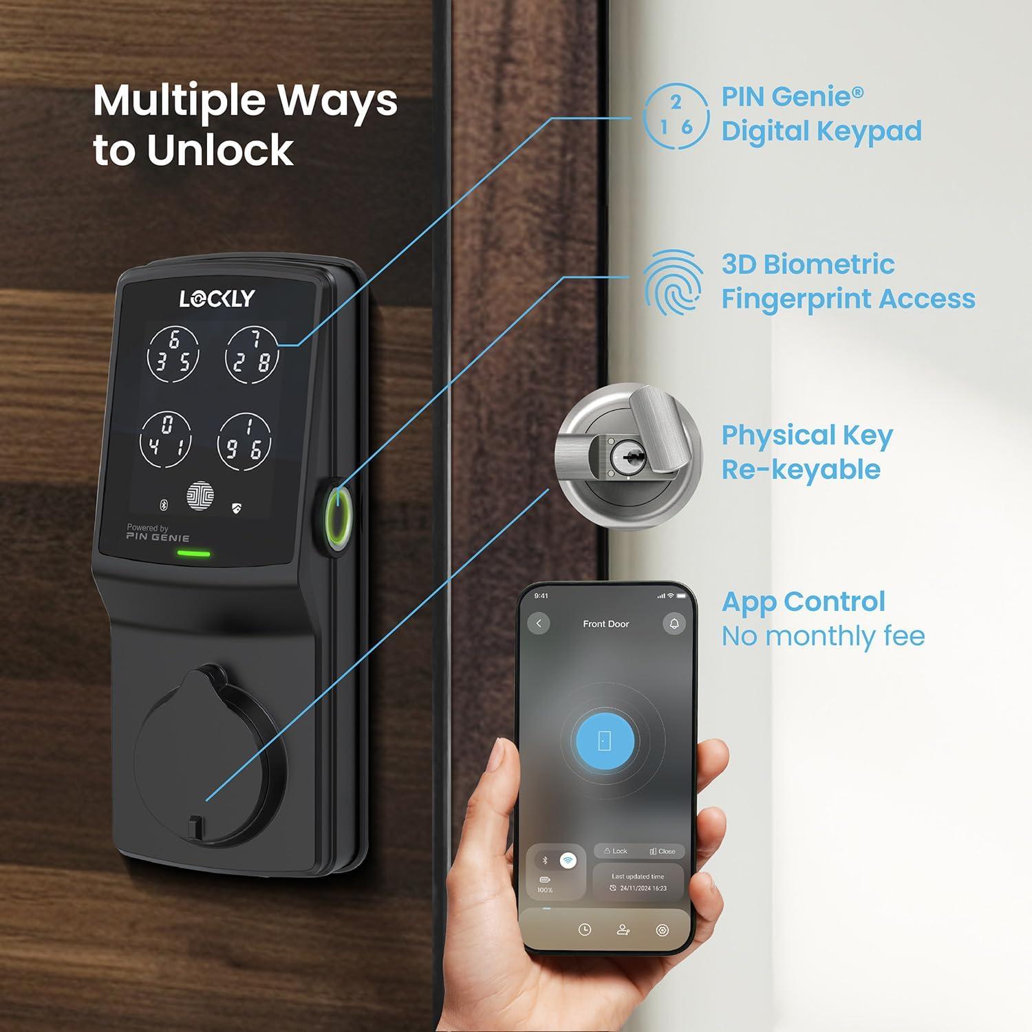 Cerradura Inteligente Lockly Secure Pro - Biométrica y Wi-Fi