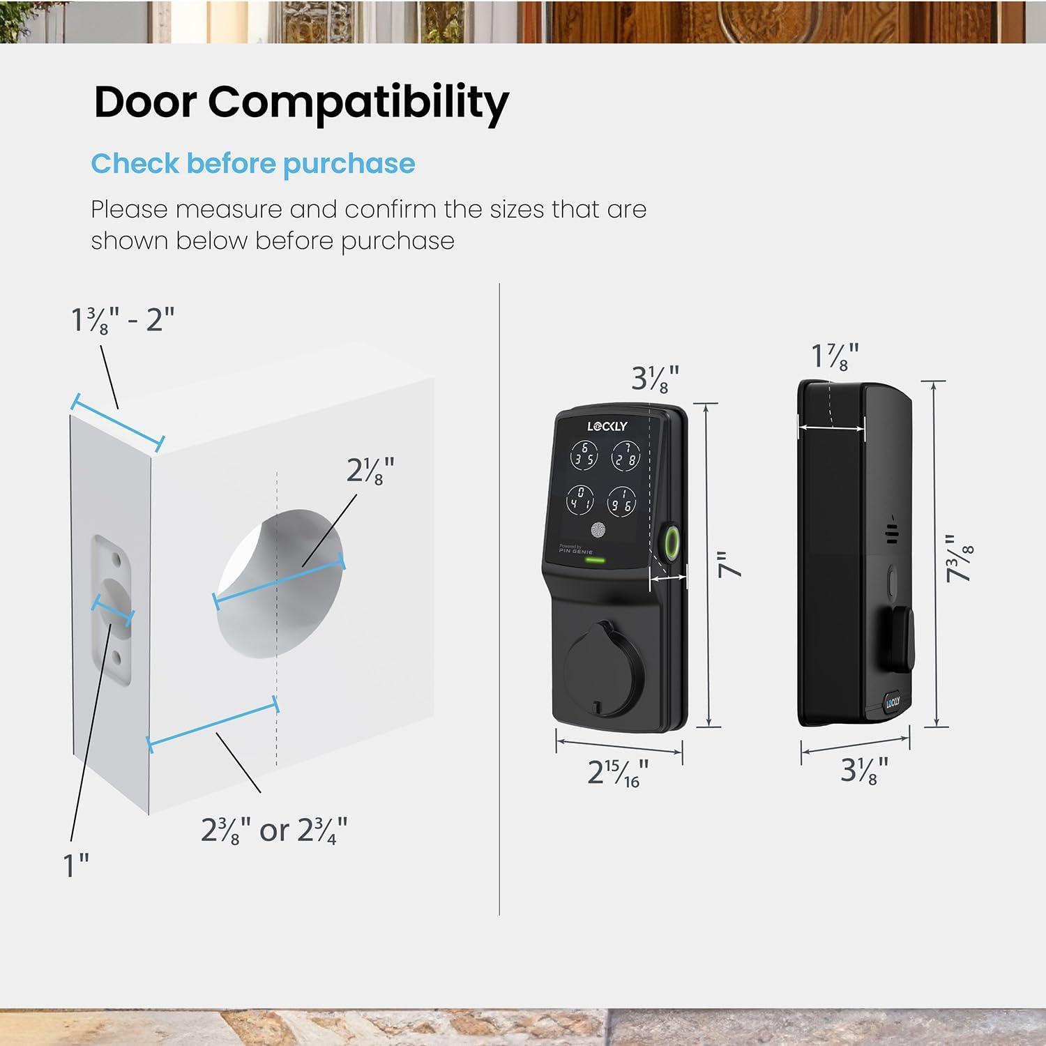 Cerradura Inteligente Lockly Secure Pro - Biométrica y Wi-Fi