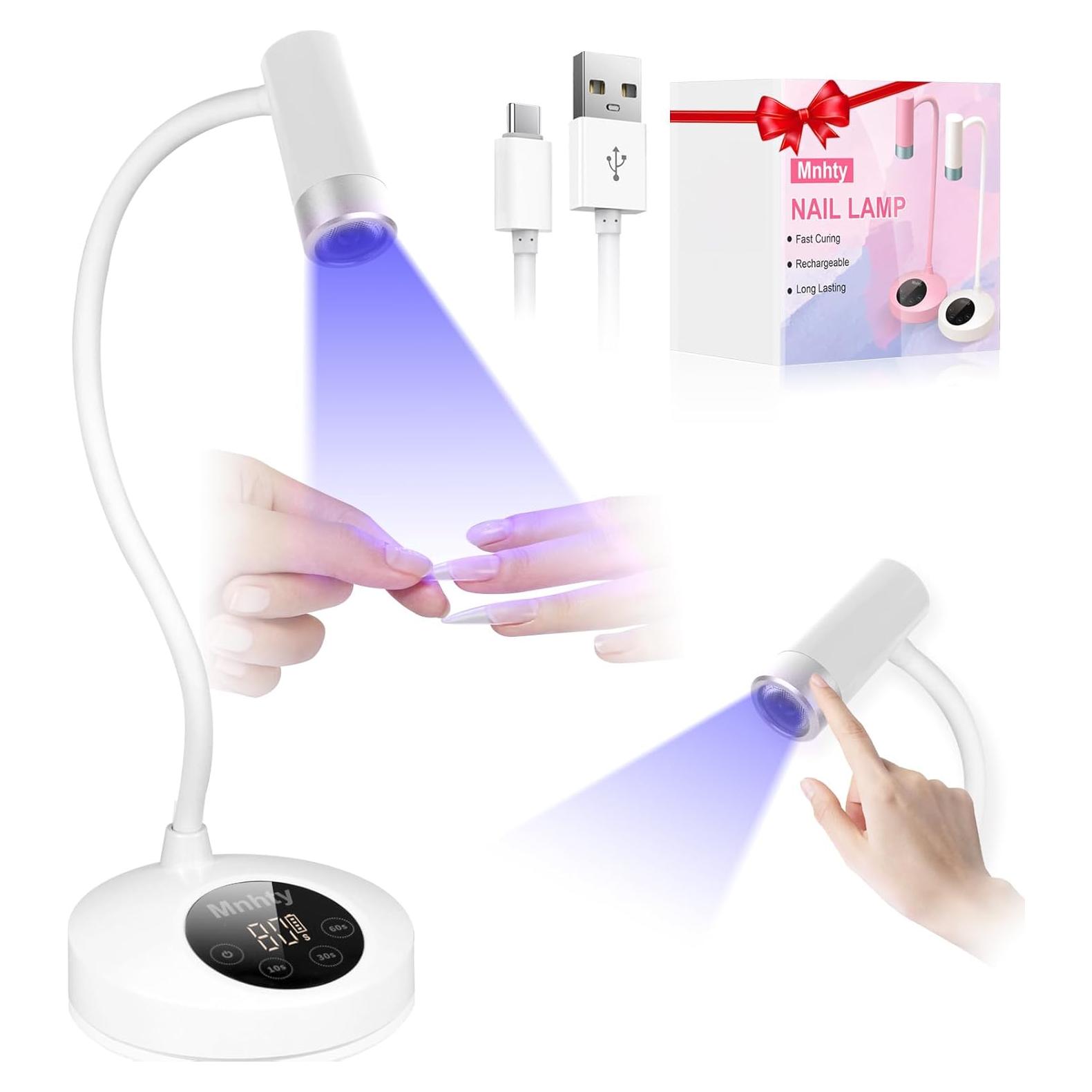 Lámpara UV LED para Uñas Gel X Inalámbrica 12W Blanca