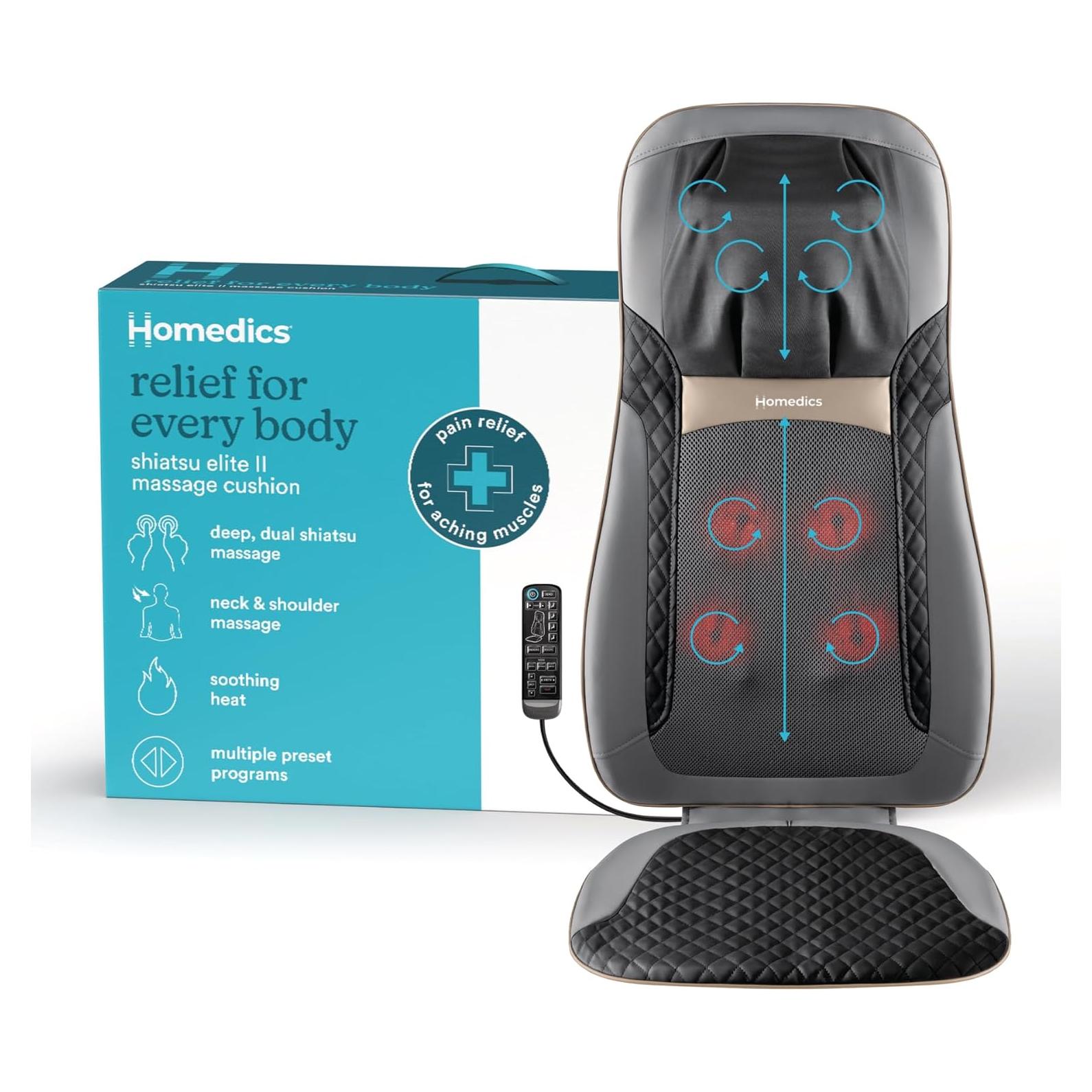 Cojín de Masaje Shiatsu HoMedics Elite II con Calor