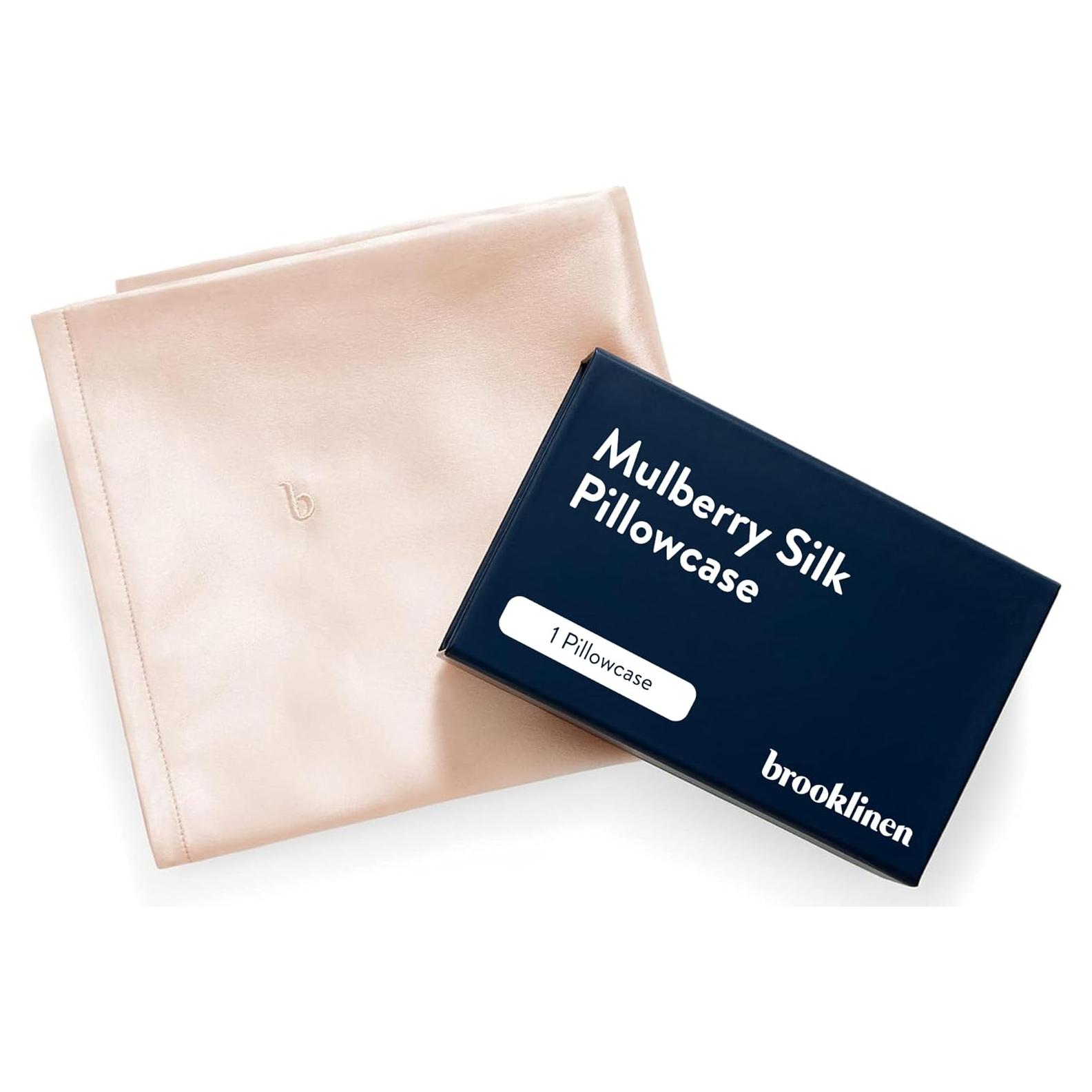 Funda de Almohada de Seda de Morera Brooklinen Rosa 68.5x50.8cm