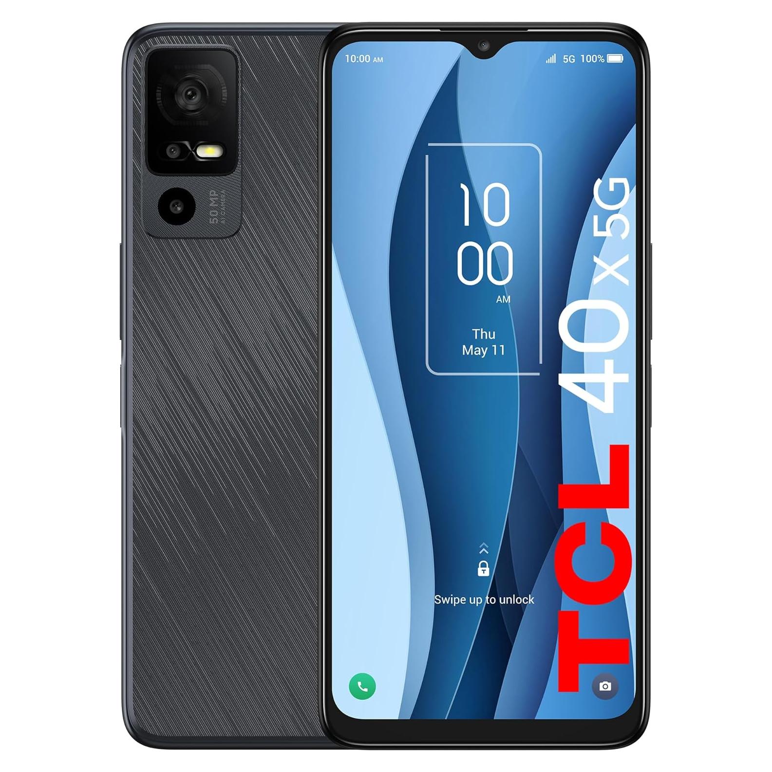 TCL 40 X 5G Teléfono Celular Desbloqueado 64GB Negro
