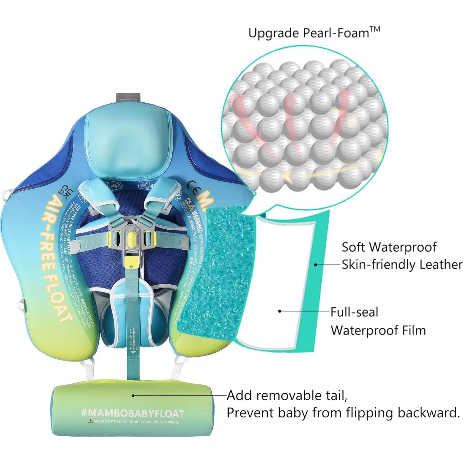 Flotador de Natación Mambobaby con Dosel UV 50+ para Bebés