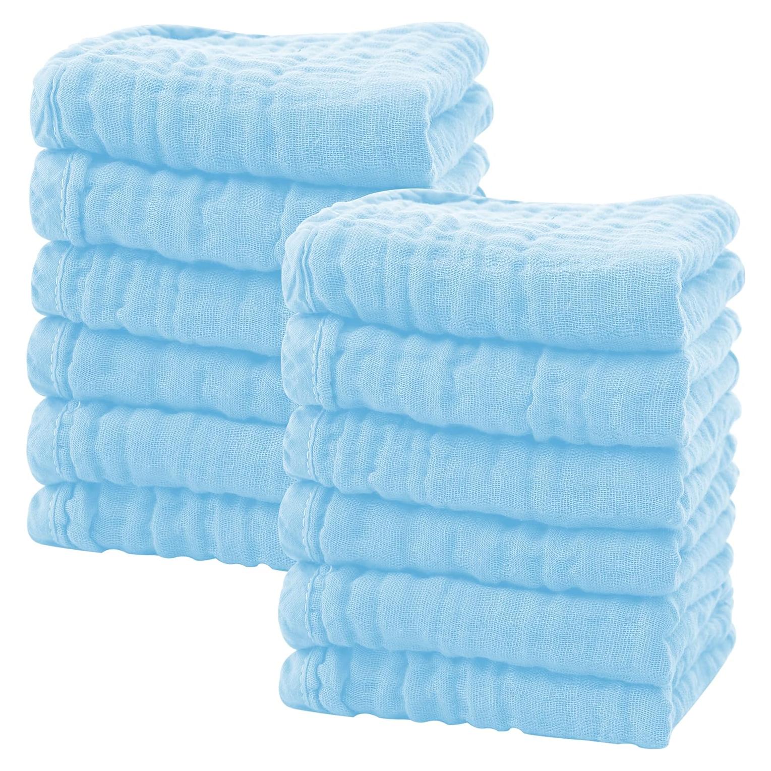 Paquete de 12 Paños de Muselina DOLPHIN DULCE 25.4cm Acuamarina