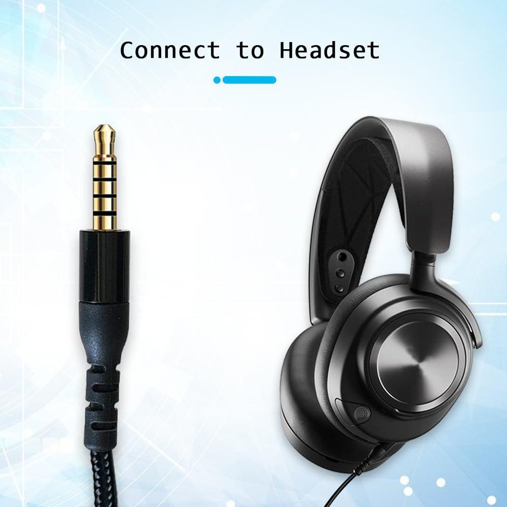 Cable de Reemplazo QJYTH 1.5m para Auriculares SteelSeries Arctis Nova Pro